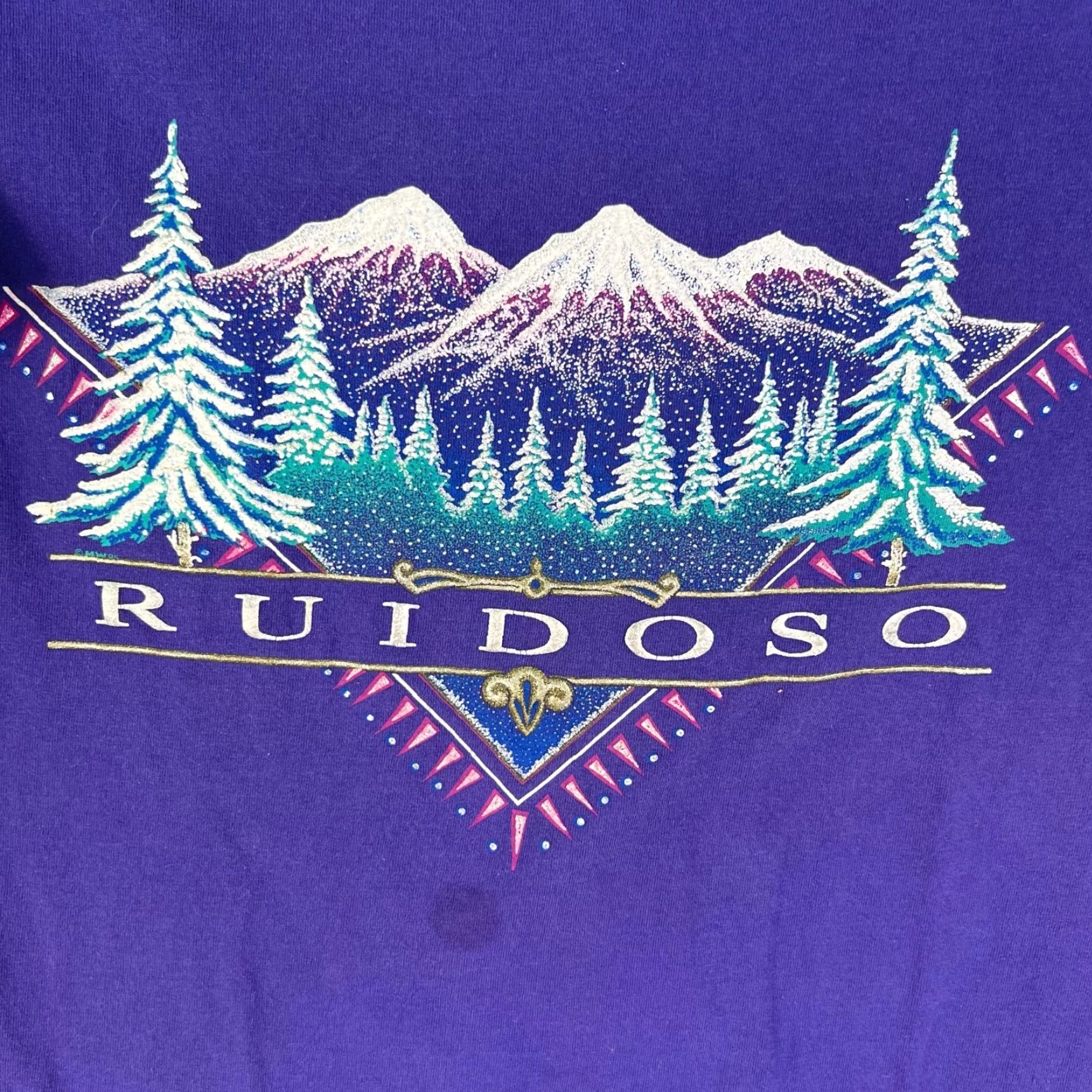 Delta Ruidoso New Mexico T-Shirt Adult L Purple Camouflage Ski Mens Size US L / EU 52-54 / 3 - 2 Thumbnail