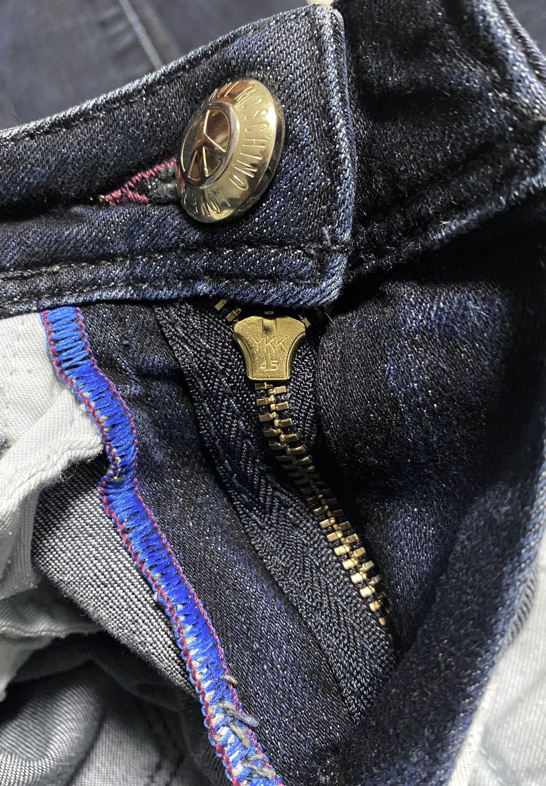 Love Moschino Love Moschino Navy Jeans Denim Embroidered Logo Streetwear Size 25" / US 0 / IT 36 - 22 Thumbnail