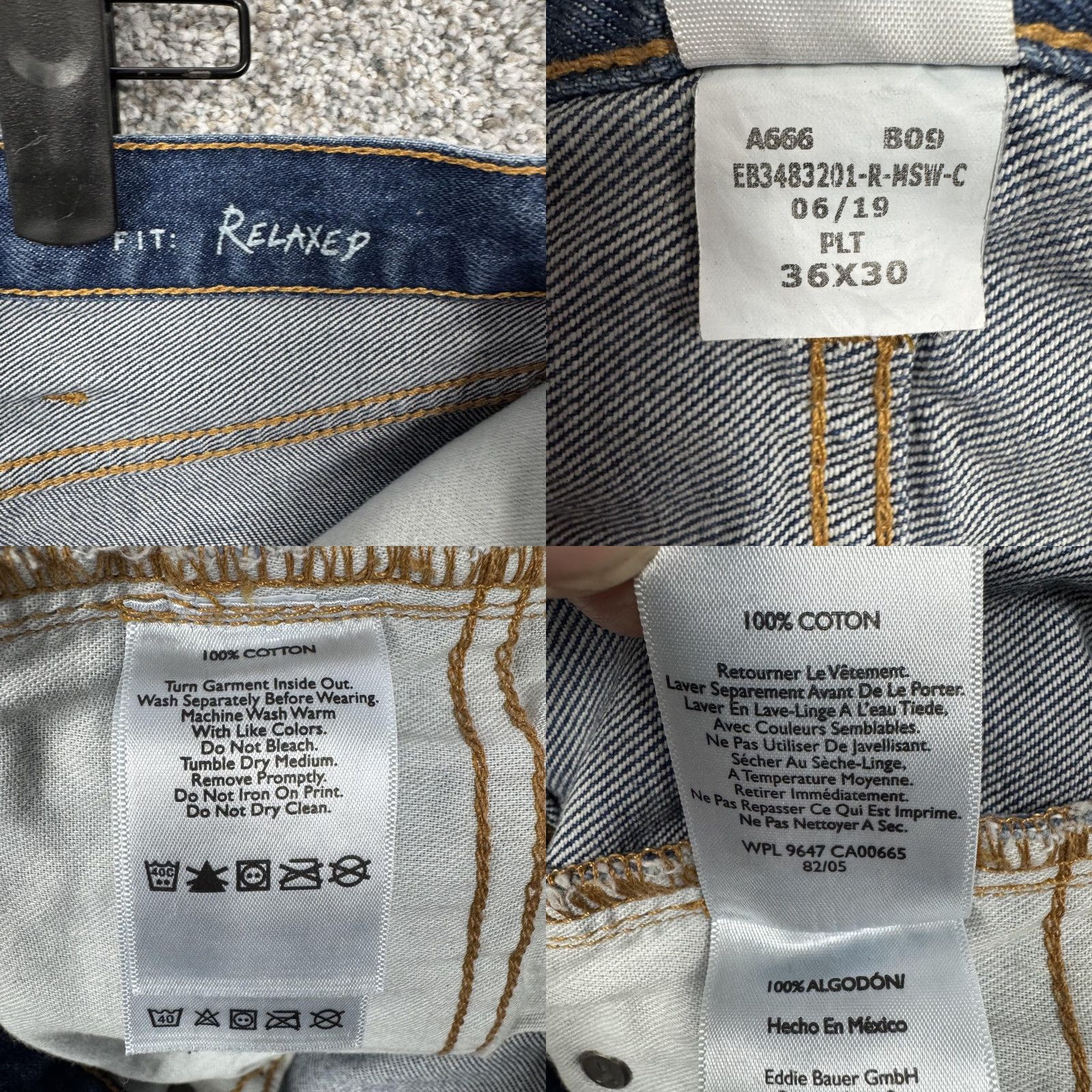 Eddie Bauer Eddie Bauer Jeans Mens 37x28.5 Relaxed Fit Straight Blue Denim Classic Casual Jeans Size US 36 / EU 52 - 8 Thumbnail