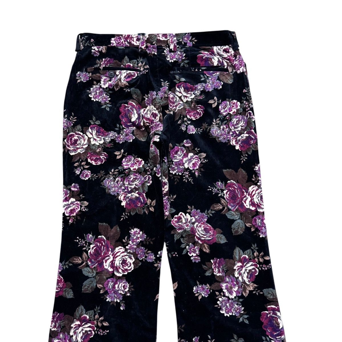 Tornado Mart Tornado Mart Velvet Floral Flare Pants Size 30" / US 8 / IT 44 - 9 Thumbnail