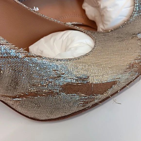 Maison Margiela Maison Margiela Women's Distressed Gold Metallic Pumps -EU39 Size US 9 / IT 39 - 7 Thumbnail