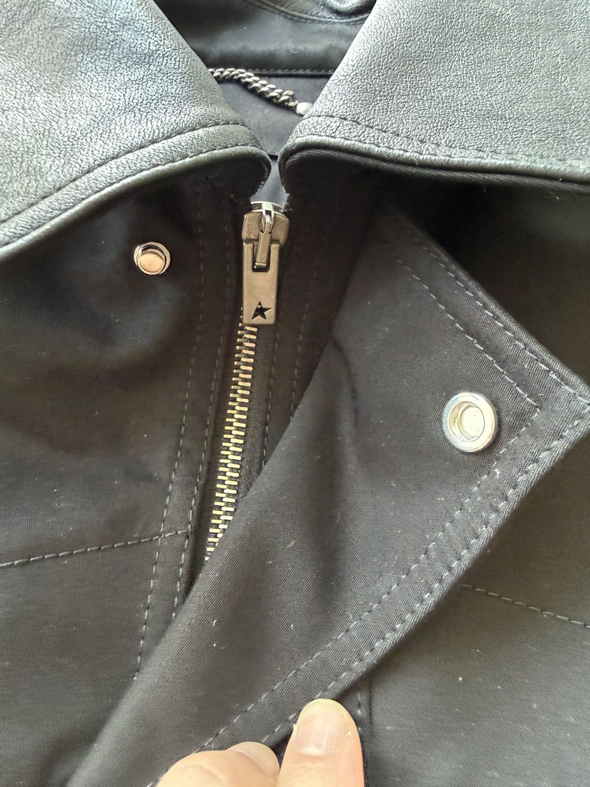 Golden Goose Golden Goose Padded Leather Collar Zip Jacket — Black Size US M / EU 48-50 / 2 - 3 Thumbnail