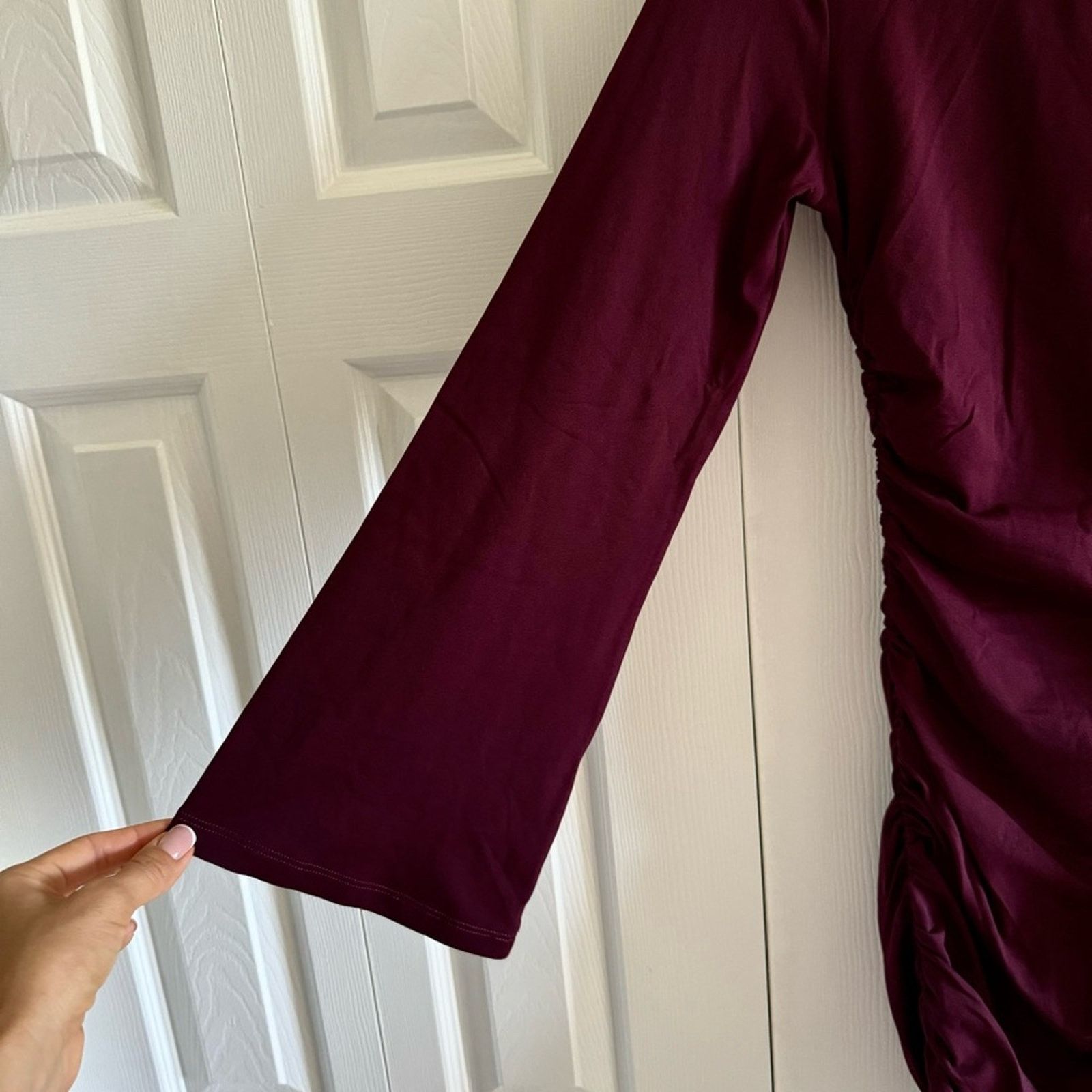 Susana Monaco NWT! Susana Monaco Burgundy Color Dress, Size S Size S / US 4 / IT 40 - 9 Thumbnail