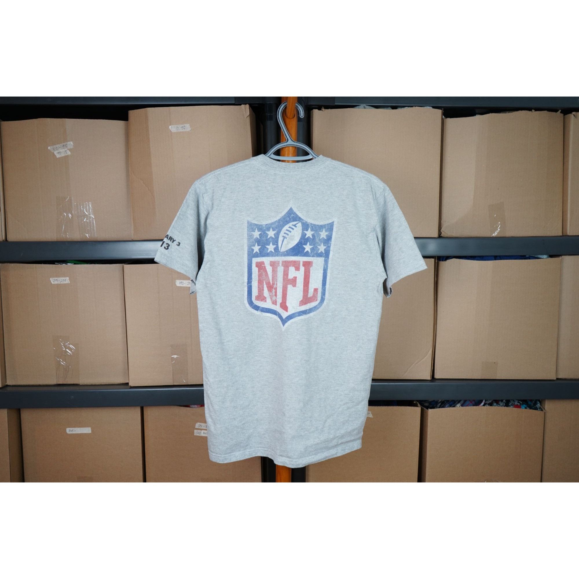 NFL Super Bowl XLVII Grey NFL Sports Tshirt Men's M #417 Size US M / EU 48-50 / 2 - 2 Thumbnail