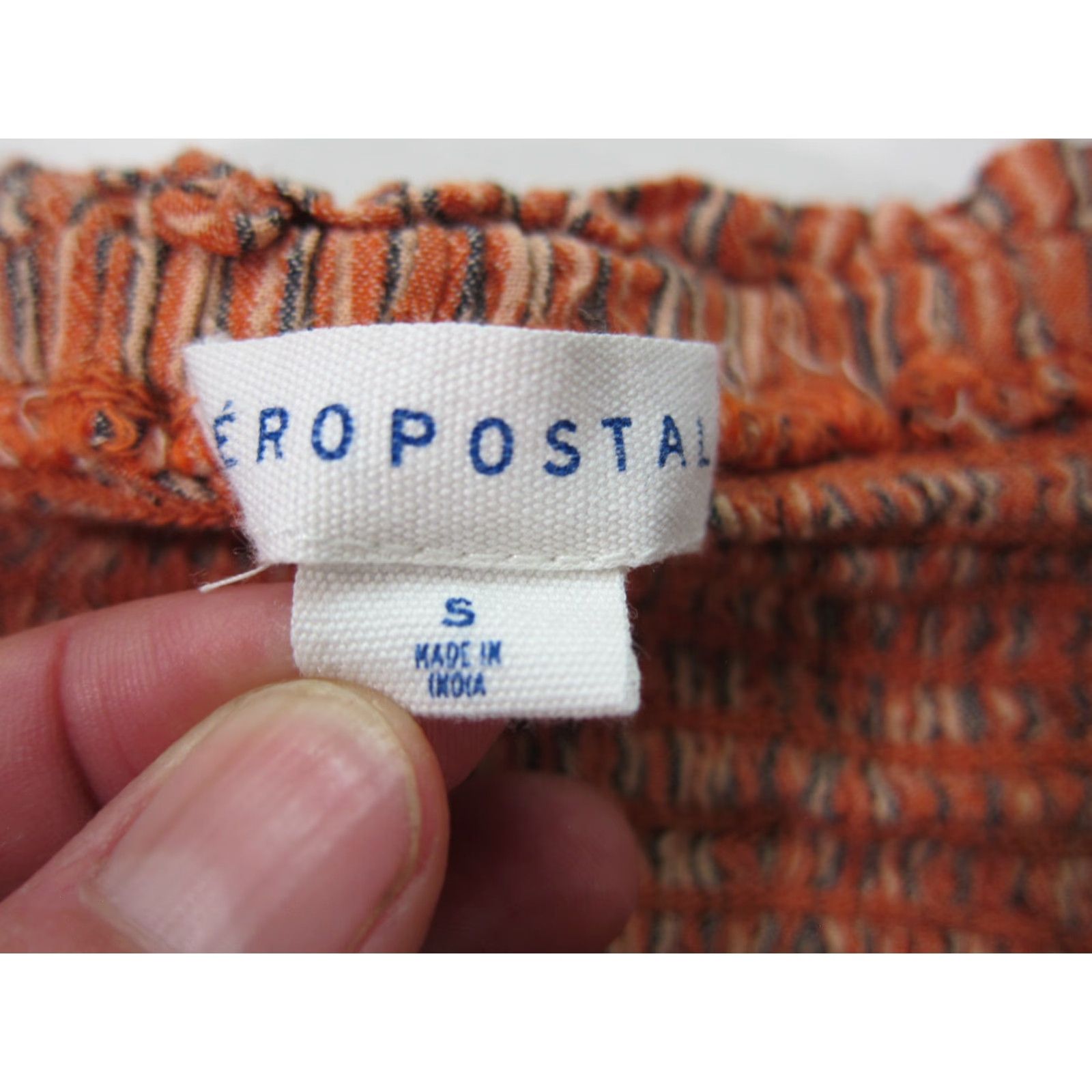 Vintage VINTAGE Aeropostale 100% Rayon Orange Stripe Strapless Pocket Romper Jumper Women Small Size S / US 4 / IT 40 - 3 Thumbnail