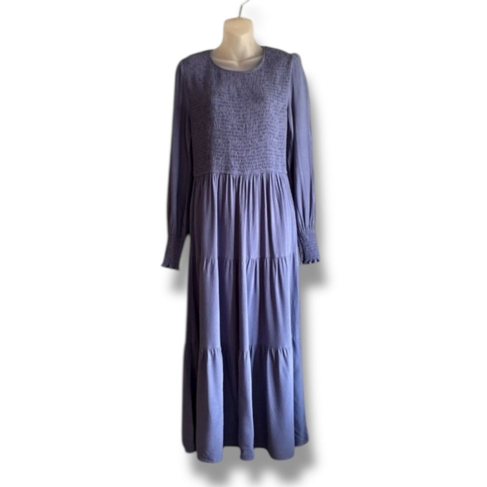 Other ZESICA long sleeve smocked tiered midi dress size Large Size L / US 10 / IT 46 - 2 Thumbnail