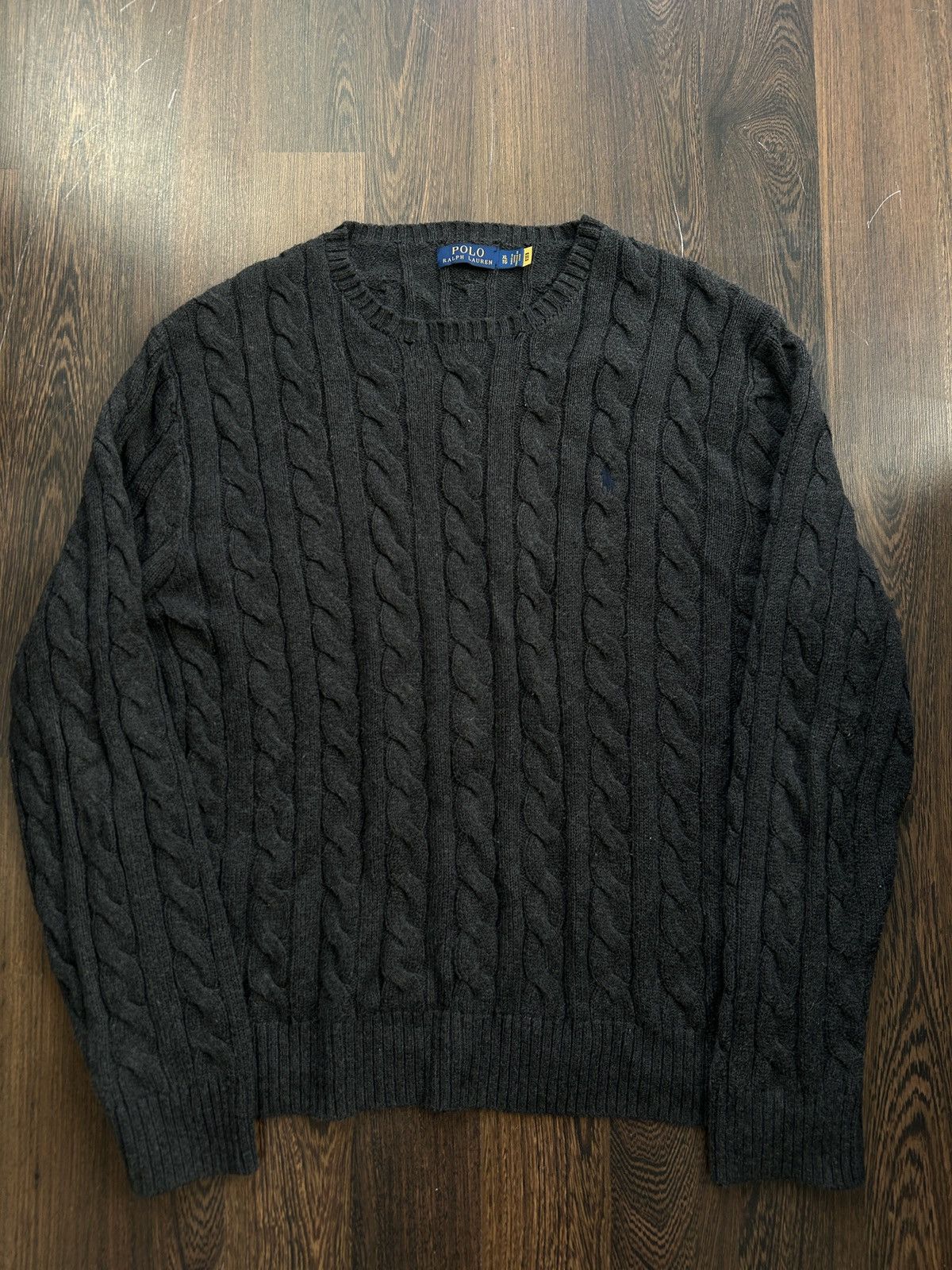 Polo Ralph Lauren × Ralph Lauren × Ralph Lauren Blue Label Vintage POLO RALPH LAUREN Cable Knit Sweater Size US XL / EU 56 / 4 - 2 Thumbnail