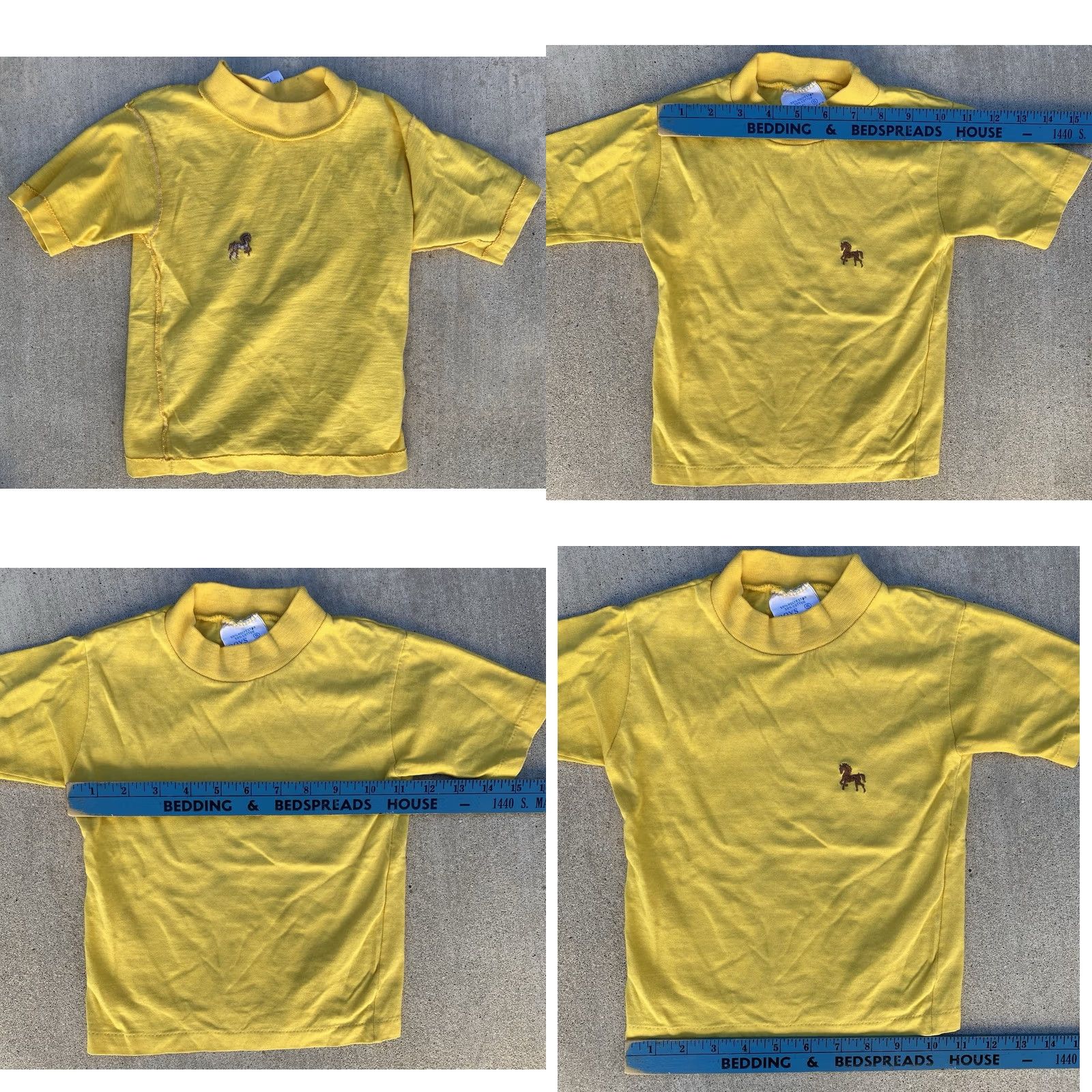 Sears VINTAGE Sears Perma-Prest Yellow T-Shirt Horse Logo Embroidery Size 6 Boys USA Made Size US S / EU 44-46 / 1 - 9 Thumbnail