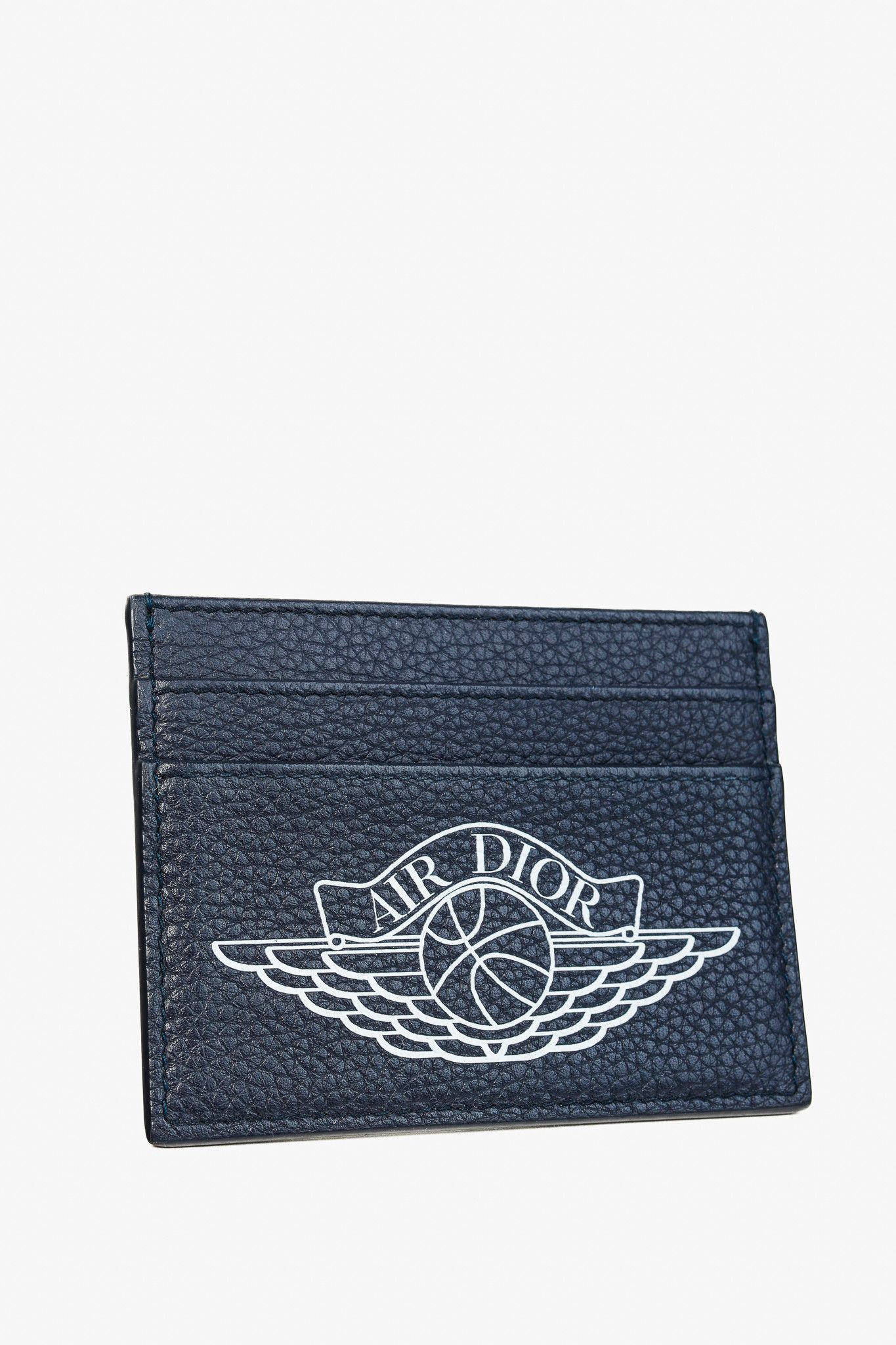 Dior Dior x Air Jordan Wings Navy Leather Card Holder Size ONE SIZE - 1 Thumbnail