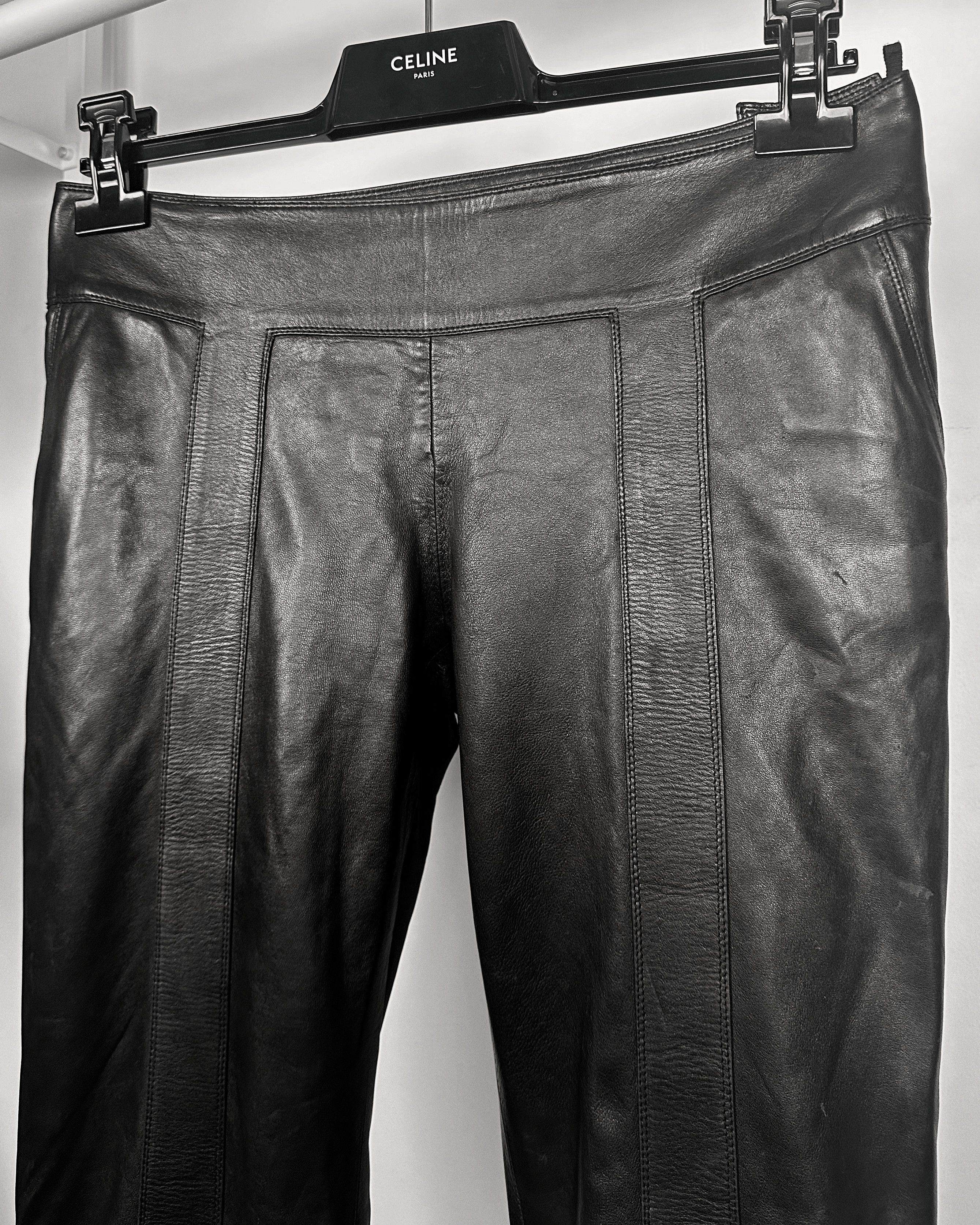 Gucci Gucci Leather Straight-Bootcut Transformer Biker Pants Size US 31 - 9 Thumbnail