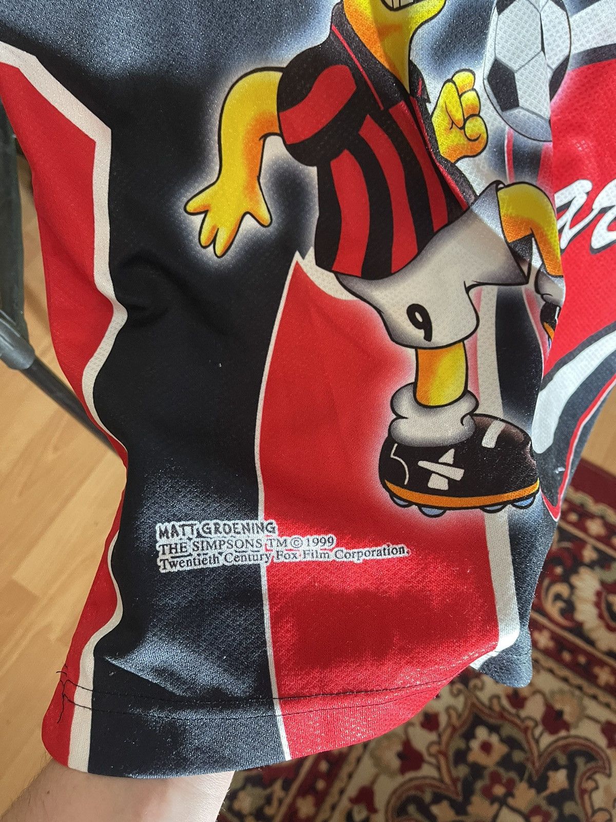 Vintage Vintage Bart Simpson 1999 AC Milan Red Football Shirt Size US M / EU 48-50 / 2 - 5 Thumbnail