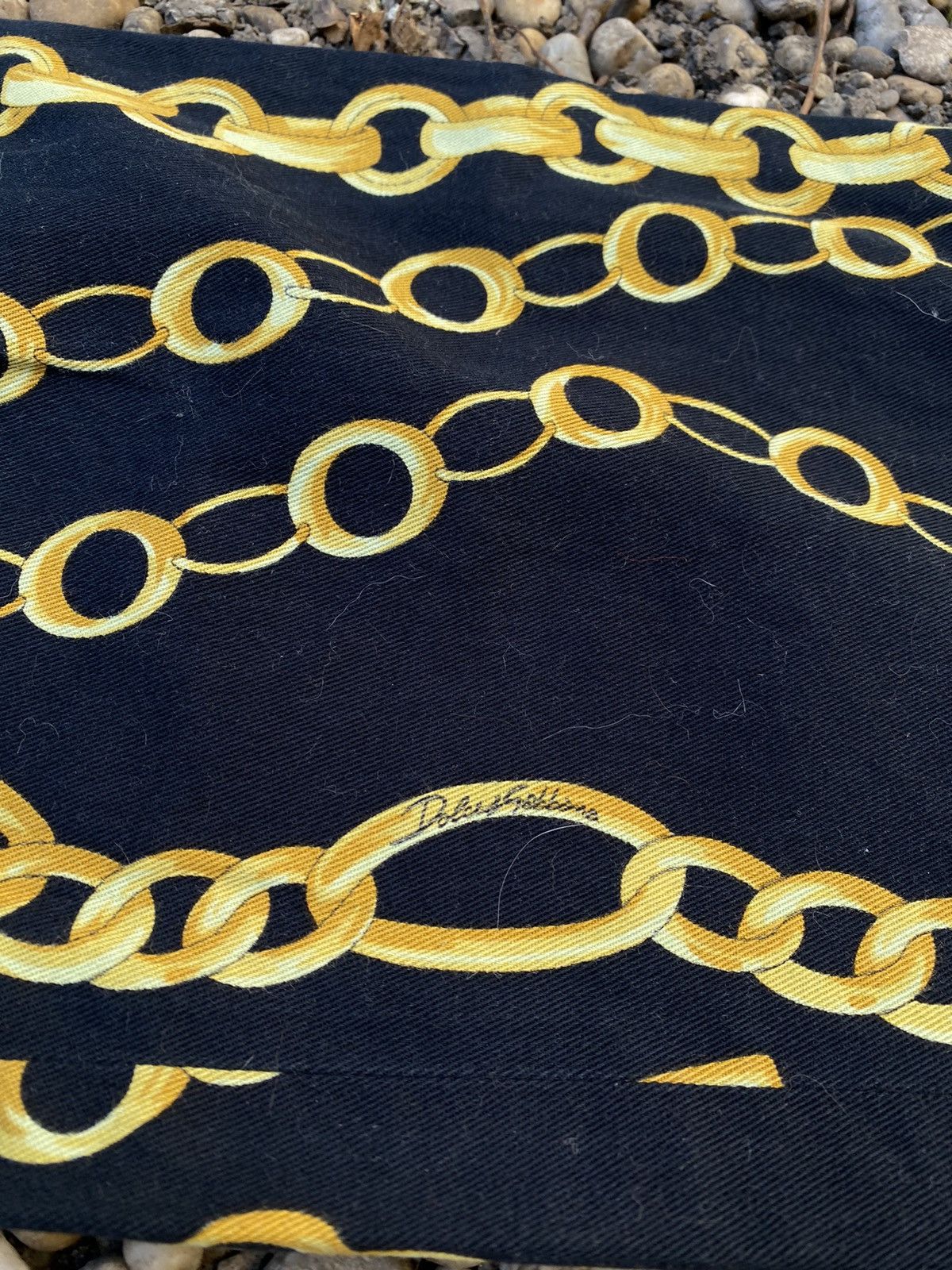 Dolce & Gabbana × Vintage Vintage Dolce&Gabbana Chains Oveprinted Pants Size 25" / US 0 / IT 36 - 4 Thumbnail