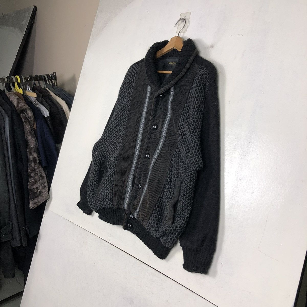 Japanese Brand × Vintage 📌VINTAGE BOMBER JACKET KNIT RUDOLF VALENTINO Size US M / EU 48-50 / 2 - 3 Thumbnail