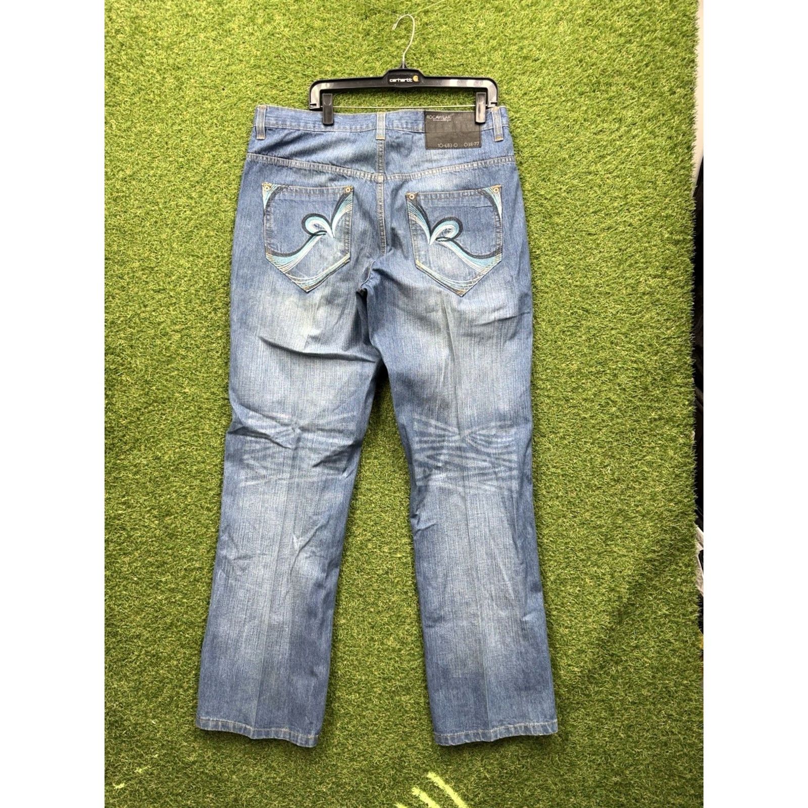 Rocawear Rocawear Jeans Baggy Mens 36 Blue Denim 90s Grunge Y2K Jnco Southpole Wide-Leg Vintage 5-Pocket Relaxed Jeans Mens Size US 36 / EU 52 - 2 Thumbnail
