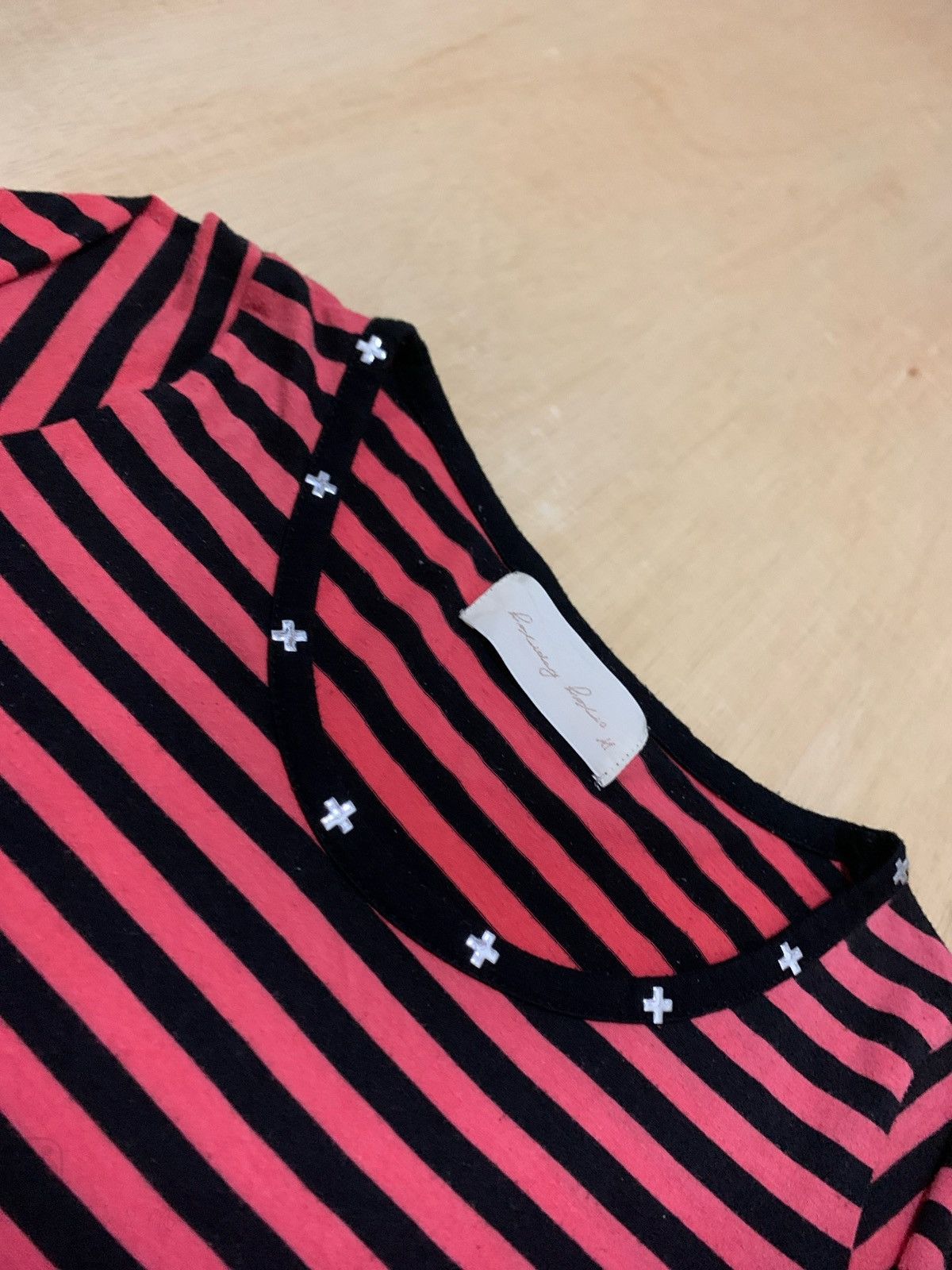 If Six Was Nine × Japanese Brand × Le Grande Bleu (L.G.B.) Y2k Studed Stripe Punk style Longslevee Size US M / EU 48-50 / 2 - 3 Thumbnail