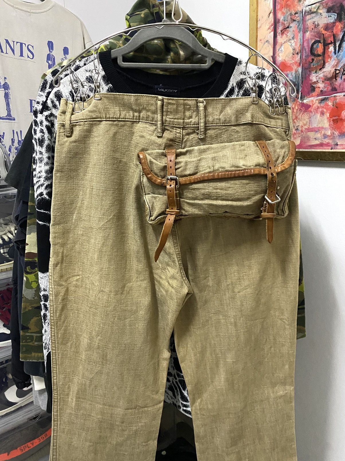 Kapital 🔥OG🔥Rare vintage Kapital Brown Flare Monkey pants Size US 29 - 3 Thumbnail