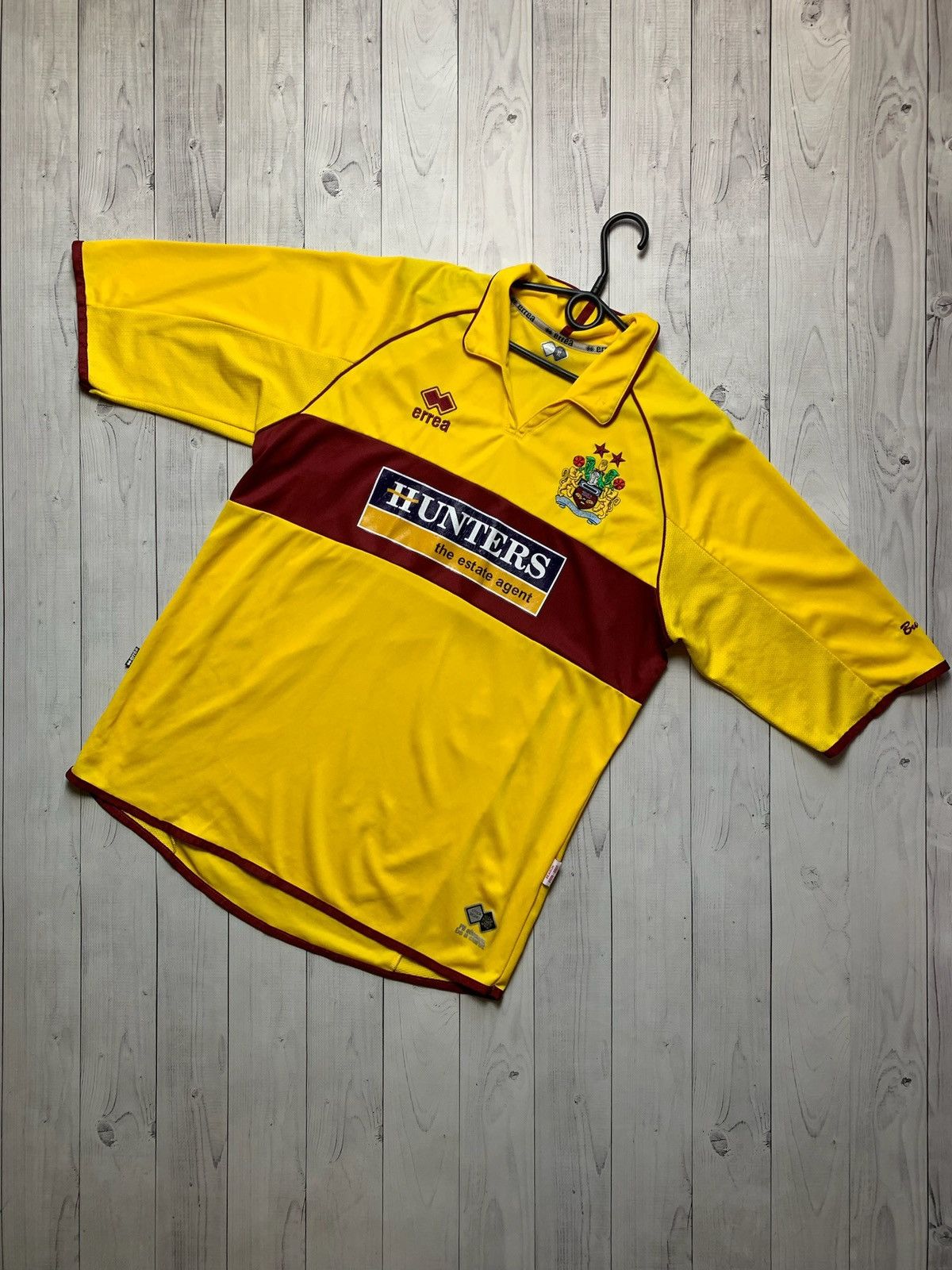 Vintage Vintage Burnley soccer jersey size XL rare yellow errea Size US XL / EU 56 / 4 - 1 Thumbnail