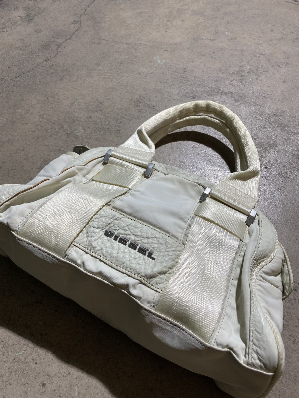 バッグ DIESEL Archive l Logo Handbag 00s DIESEL Brown Canvas Womens Shoulder Bag Leather Logo 00s Y2k Rare