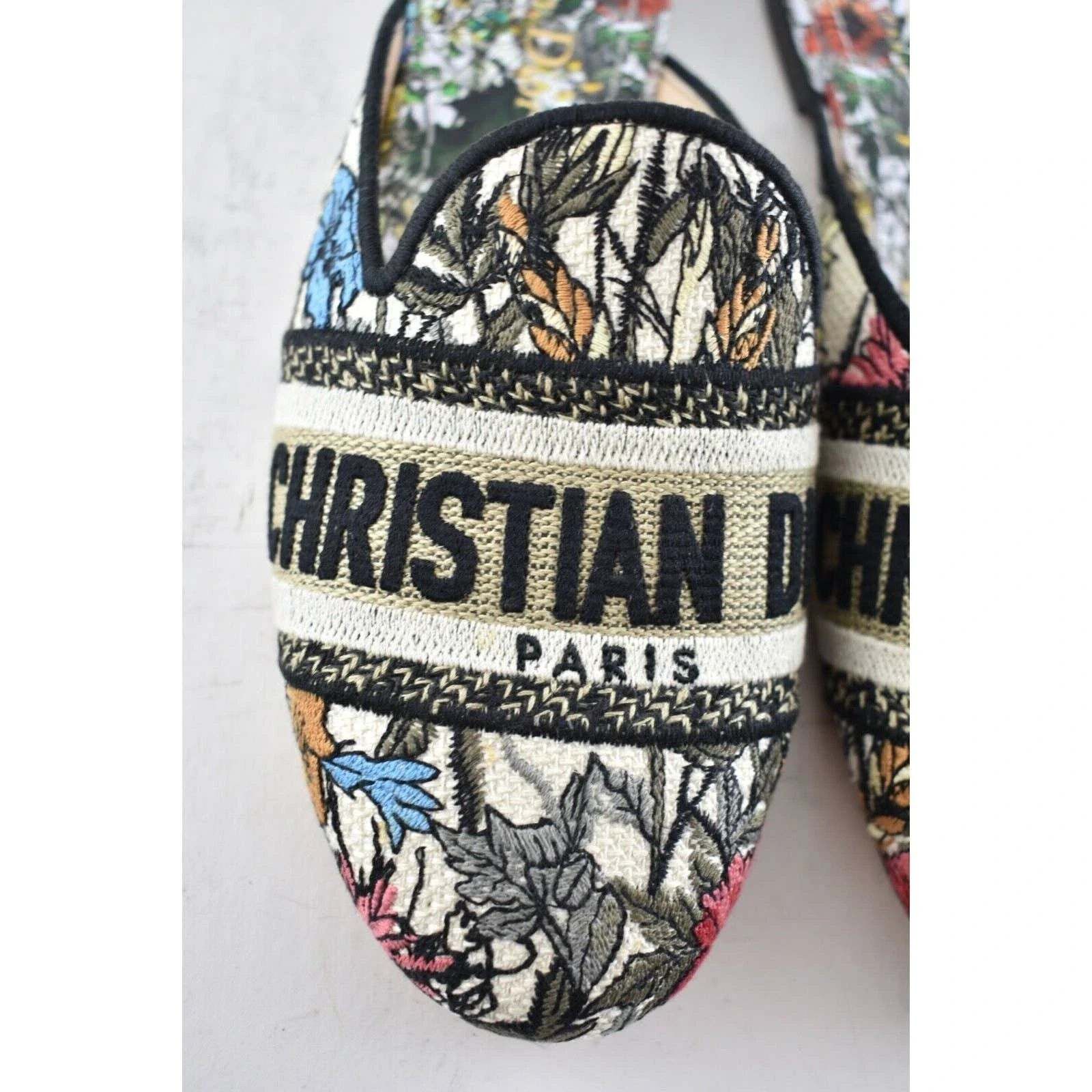 Dior Off Mule Mille Fleurs Backless Slide Ballerina Flat 36 Size US 6 / IT 36 - 7 Thumbnail