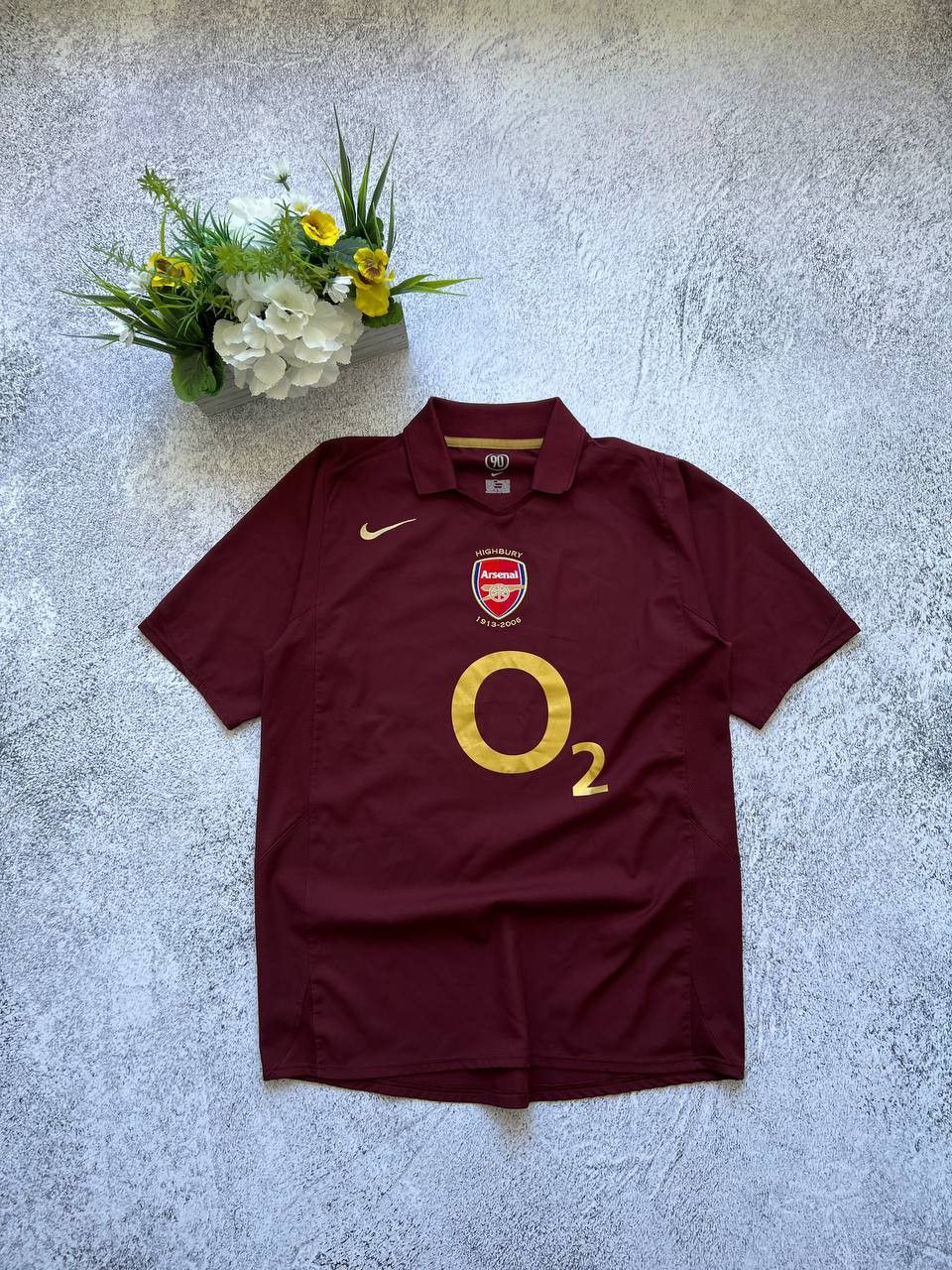 image of 2005/2006 Thierry Henry 14 Arsenal Vintage Nike in Burgundy, Men's (Size Medium)