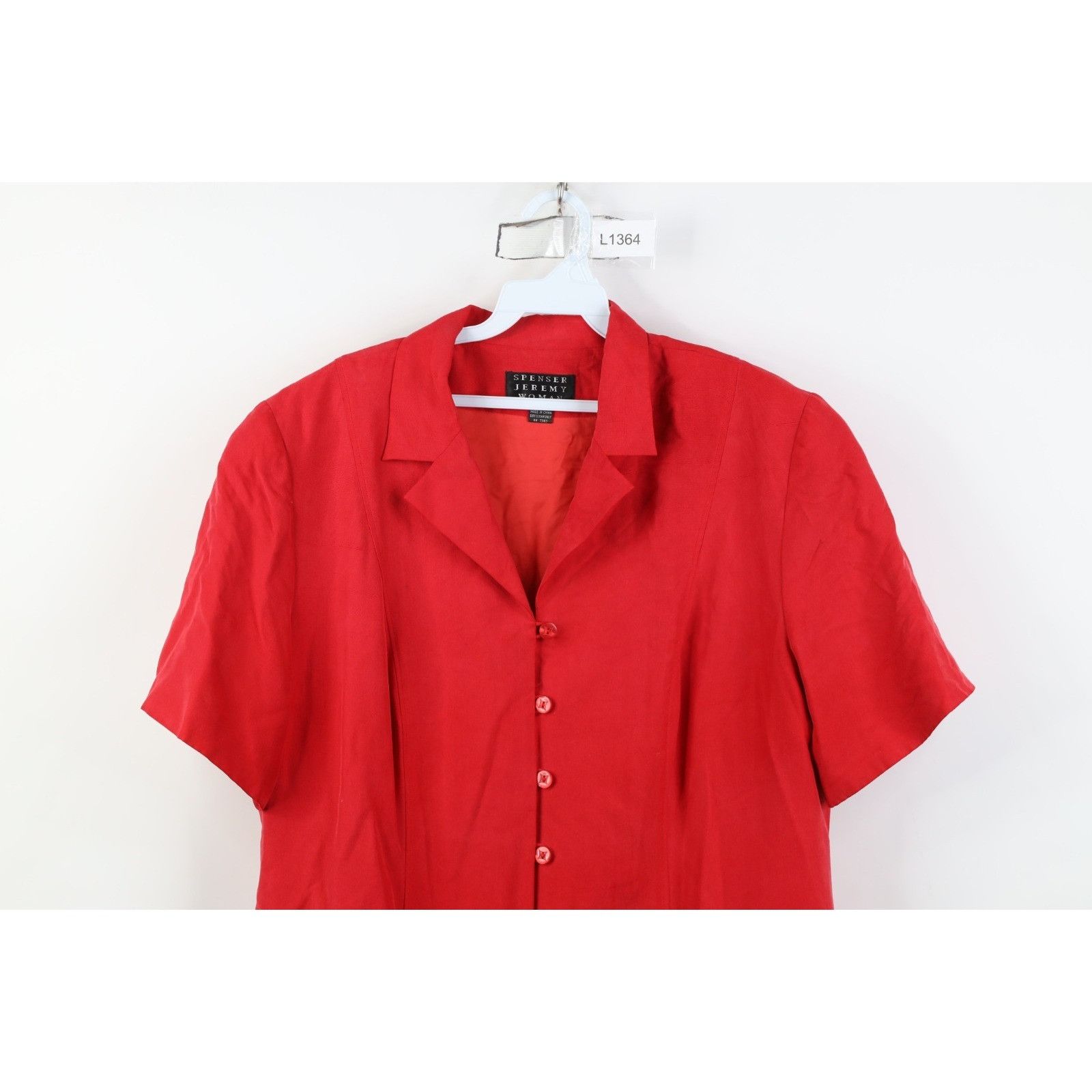 Vintage Vintage 90s Streetwear Career Short Sleeve Silk Dress Size XXL / US 16-18 / IT 52-54 - 2 Thumbnail