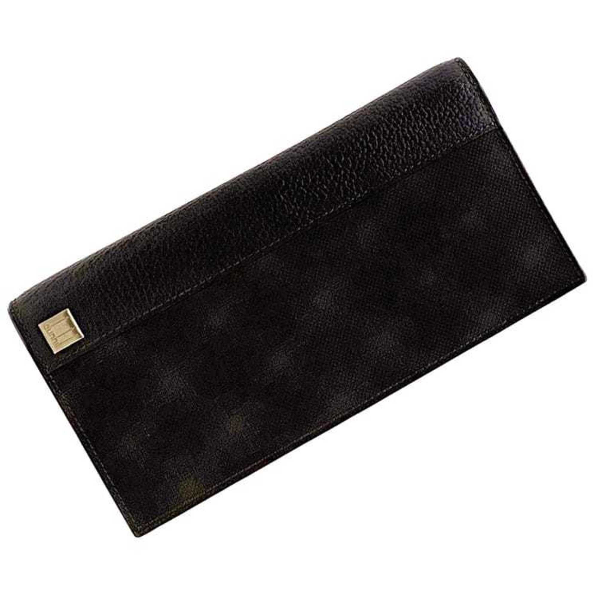 Alfred Dunhill Dunhill Bi-fold Long Wallet ec-21175 Dark Brown Oxford L2H710B PVC Leather dunhill Plate Men's Size ONE SIZE - 1 Thumbnail