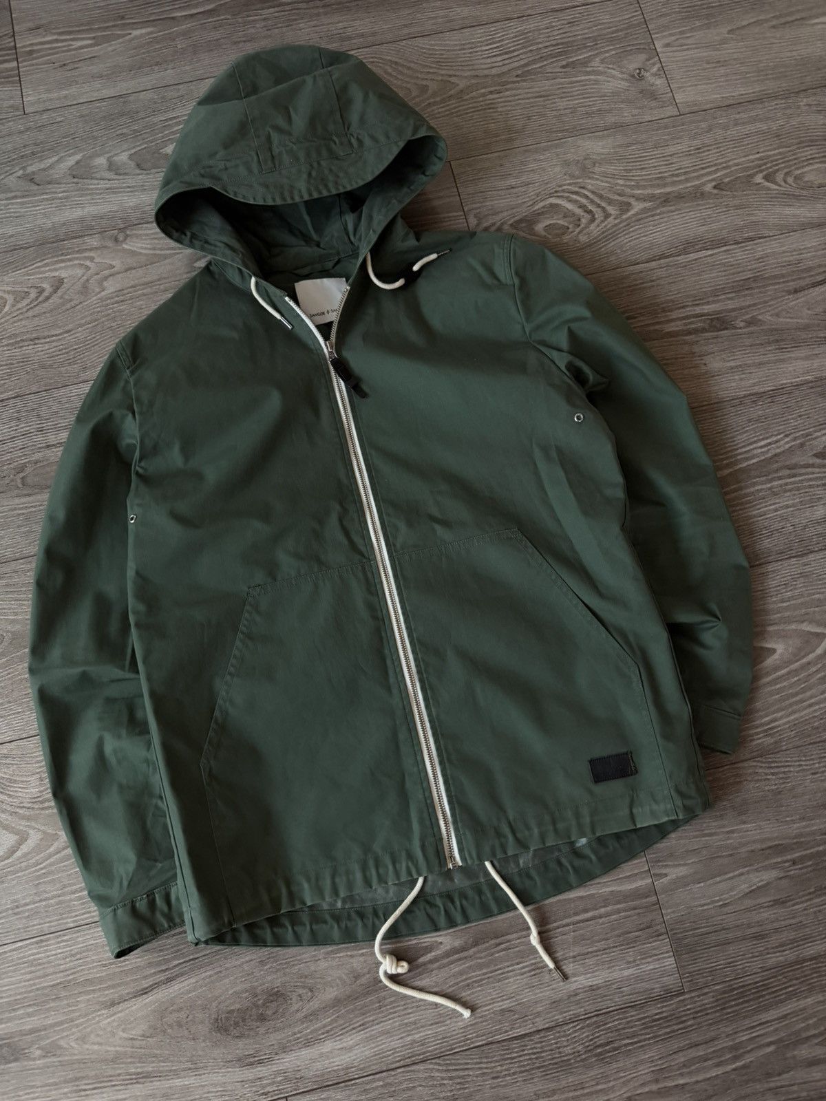Samsoe Samsoe Samsoe Samsoe Dalgarno Thyme Waxed Waterproof Jacket Size US L / EU 52-54 / 3 - 13 Thumbnail