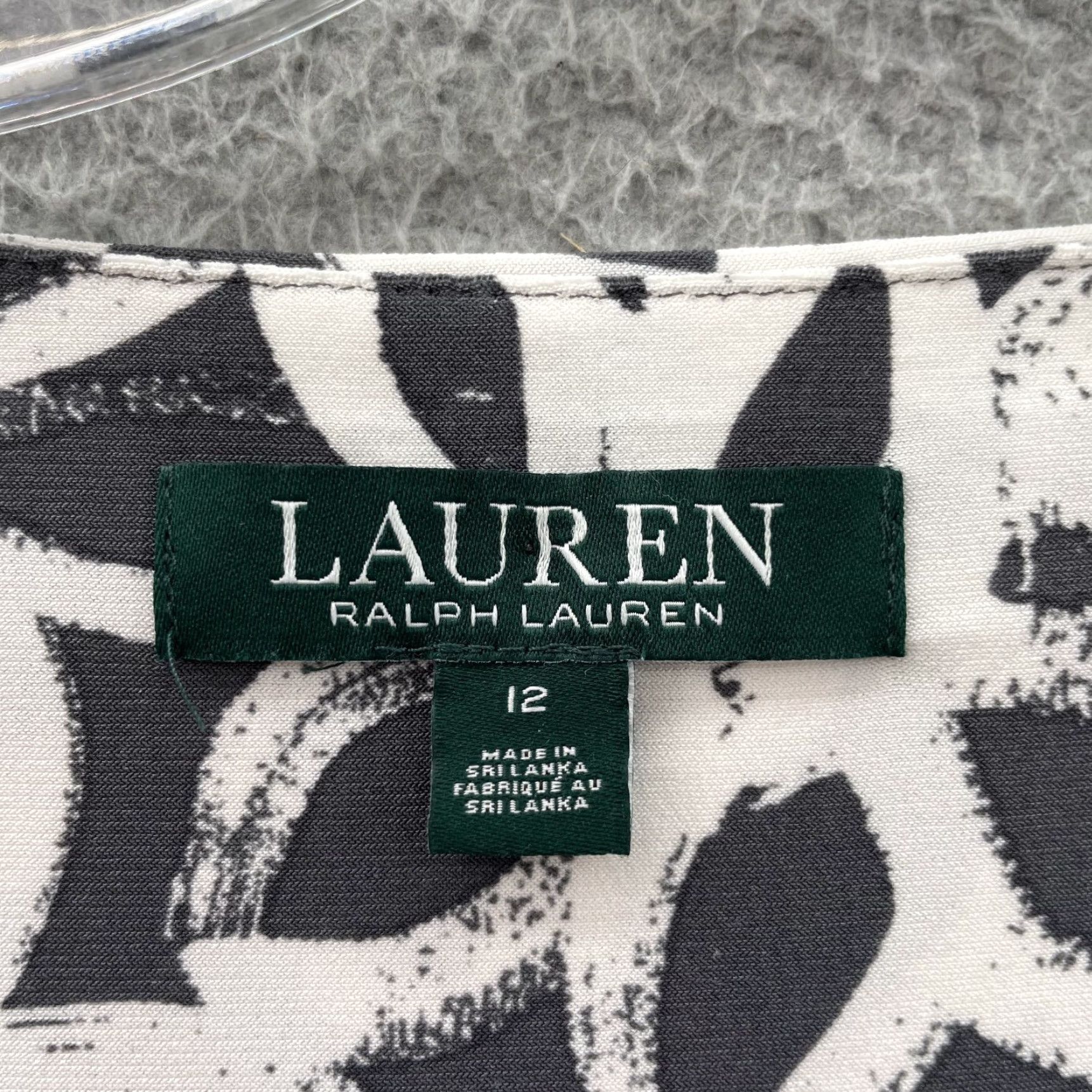 Ralph Lauren Lauren Ralph Lauren Midi Dress Womens 12 Black White Floral Slit Corpcore Formal Size XL / US 12-14 / IT 48-50 - 4 Thumbnail