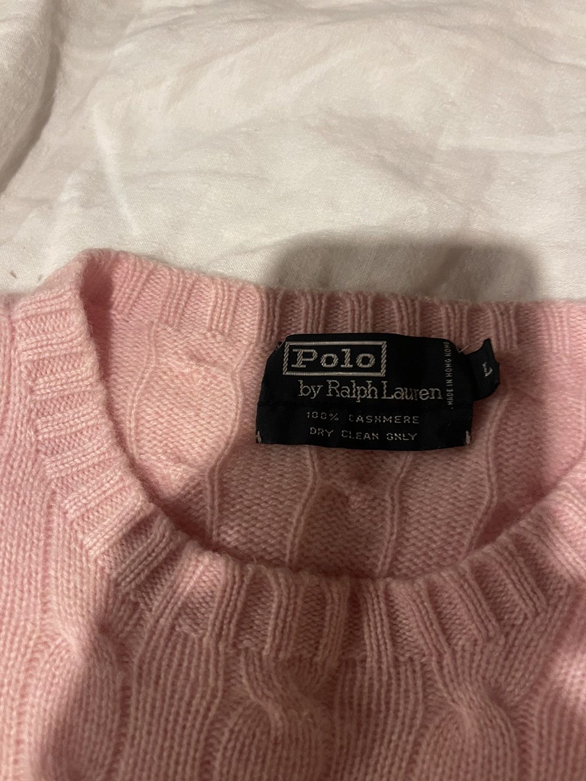 Polo Ralph Lauren Cashmere Cable knit sweater Size US L / EU 52-54 / 3 - 1 Preview