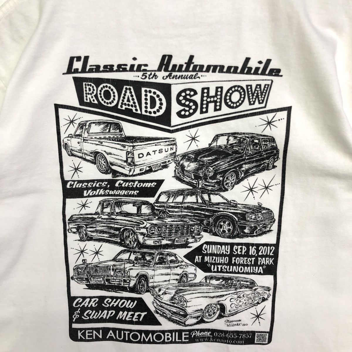 Vintage Moon Eyes Wildman 2012 Classic Automobile Event Tshirt Size US S / EU 44-46 / 1 - 3 Thumbnail