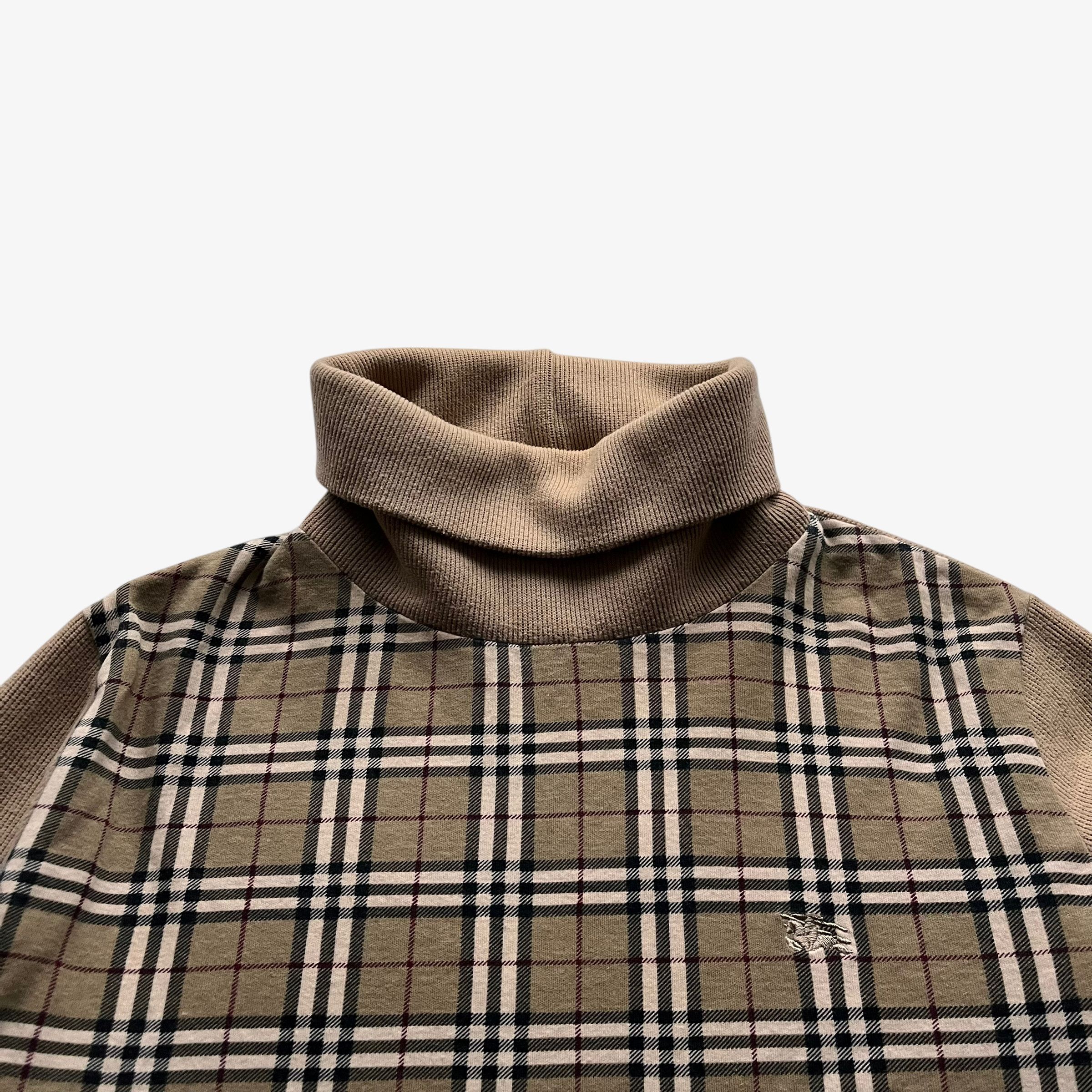 Burberry Vintage Y2K Women's Burberry Nova Check Turtleneck Jumper Size S / US 4 / IT 40 - 3 Thumbnail