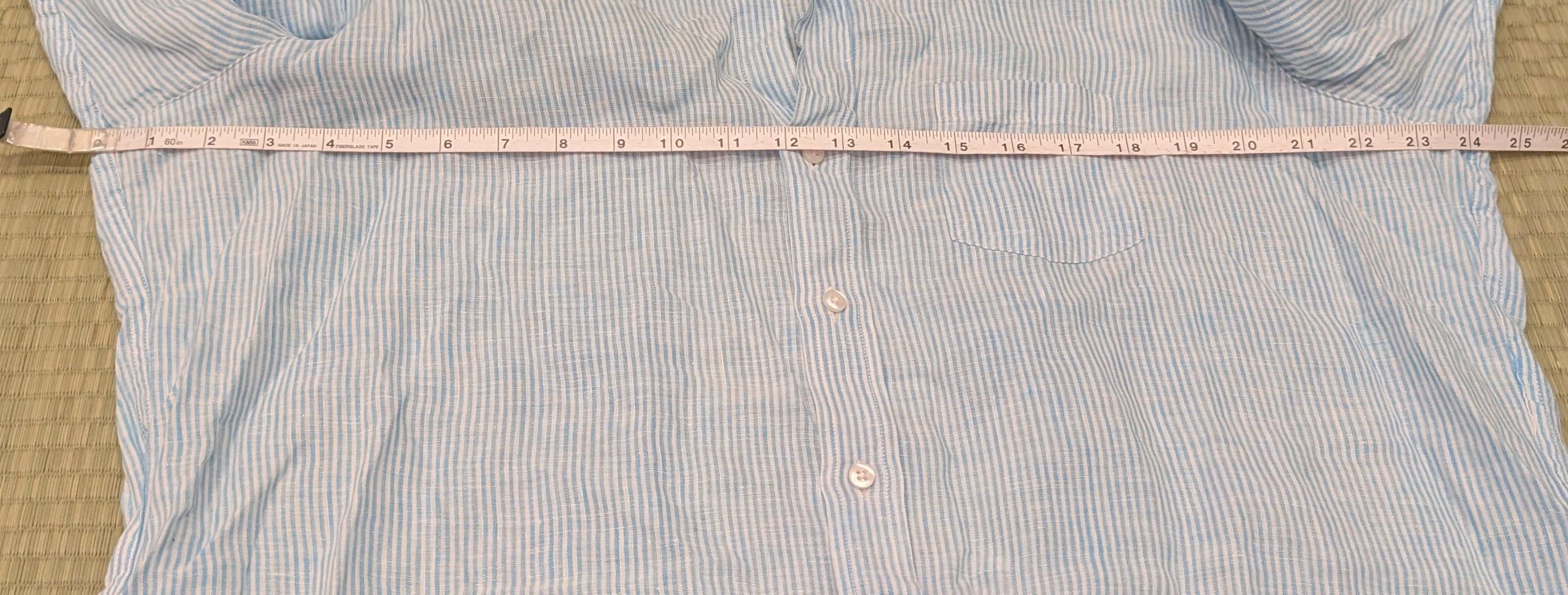Frank & Eileen Frank & Eileen Eileen 100% Linen Shirt Blue Mini Stripes Size M / US 6-8 / IT 42-44 - 5 Thumbnail