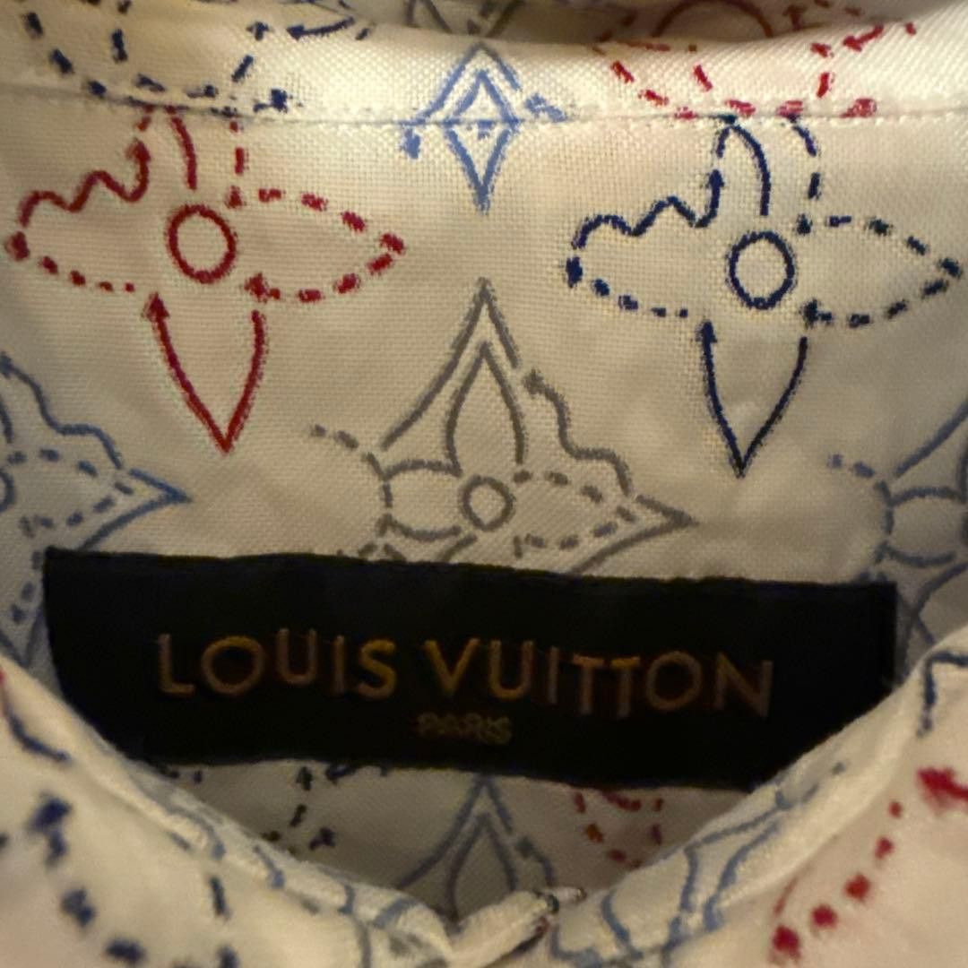 Louis Vuitton 21AW Louis Vuitton Monogram Signature Half-Sleeve Shirt Size US XL / EU 56 / 4 - 3 Thumbnail