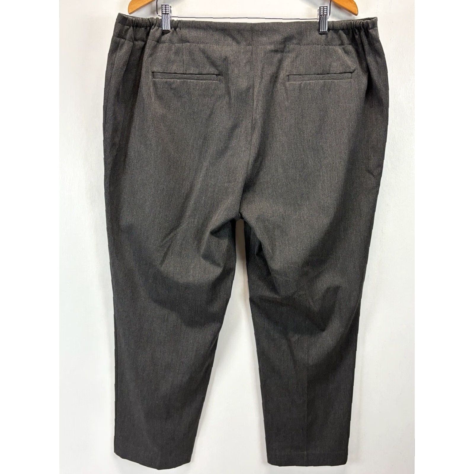 Talbots Talbots NEW! Grey Dress Pants Size 22W Plus Stretch Elastic Sides Size 40" / US 18 - 3 Thumbnail