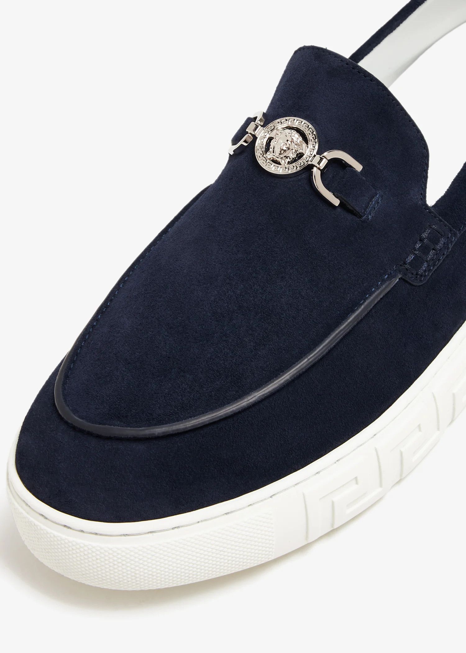 Versace o1s22i1n1224 Suede Leather Moccasins in Blue Size US 7 / EU 40 - 3 Thumbnail