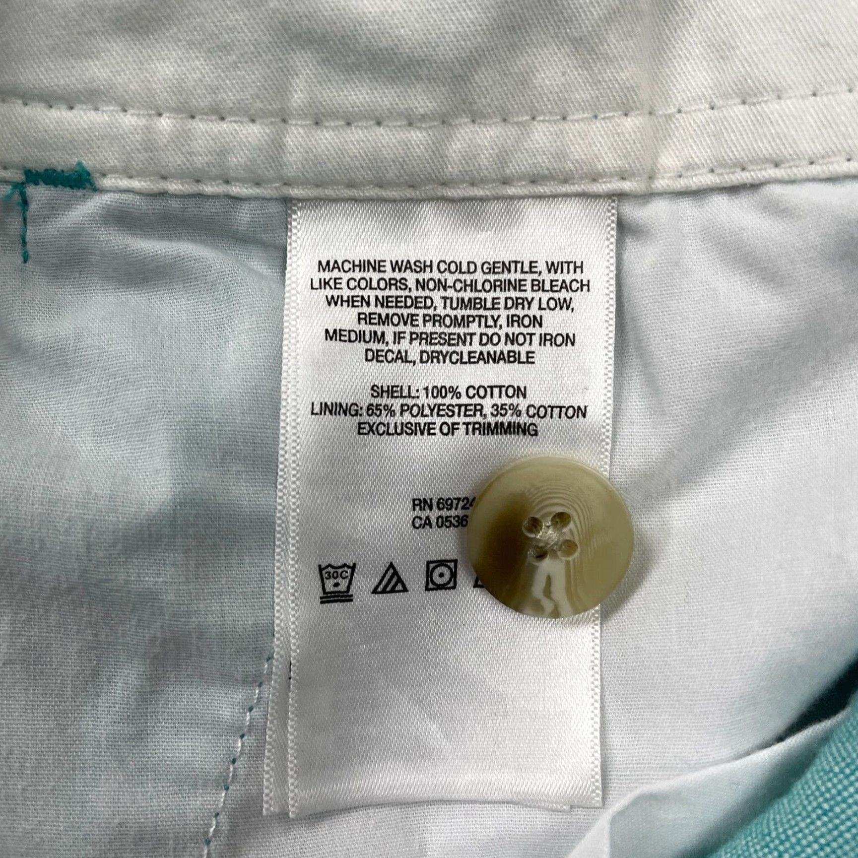 Vintage Columbia Chino Shorts Womens 10 Mint Green Mid Rise Casual Activewear Pockets Size 32" / US 10 / IT 46 - 4 Thumbnail
