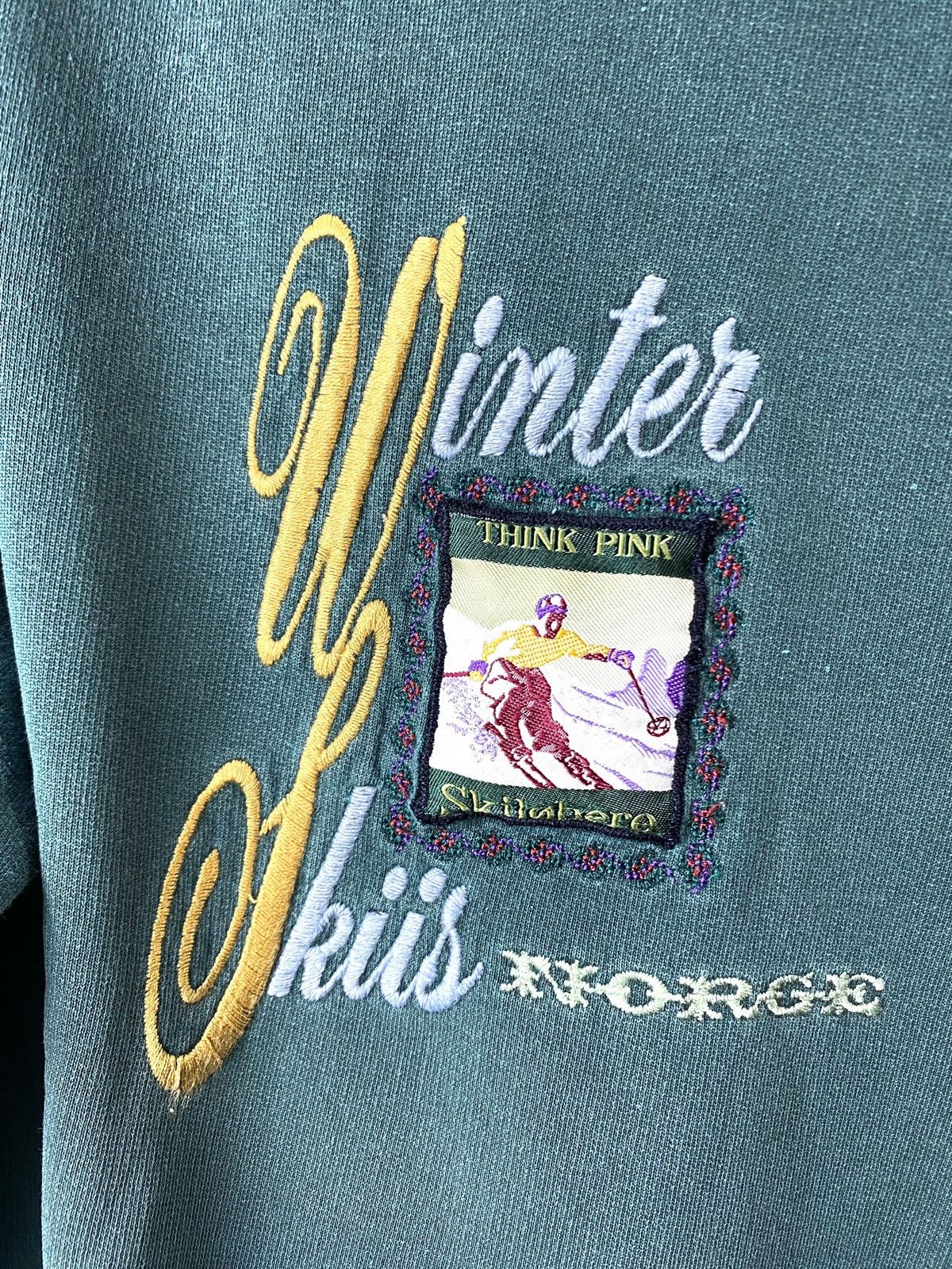 Vintage Rare! 1990’s Vintage Think Pink Skilobere Sweatshirt Size US L / EU 52-54 / 3 - 3 Thumbnail