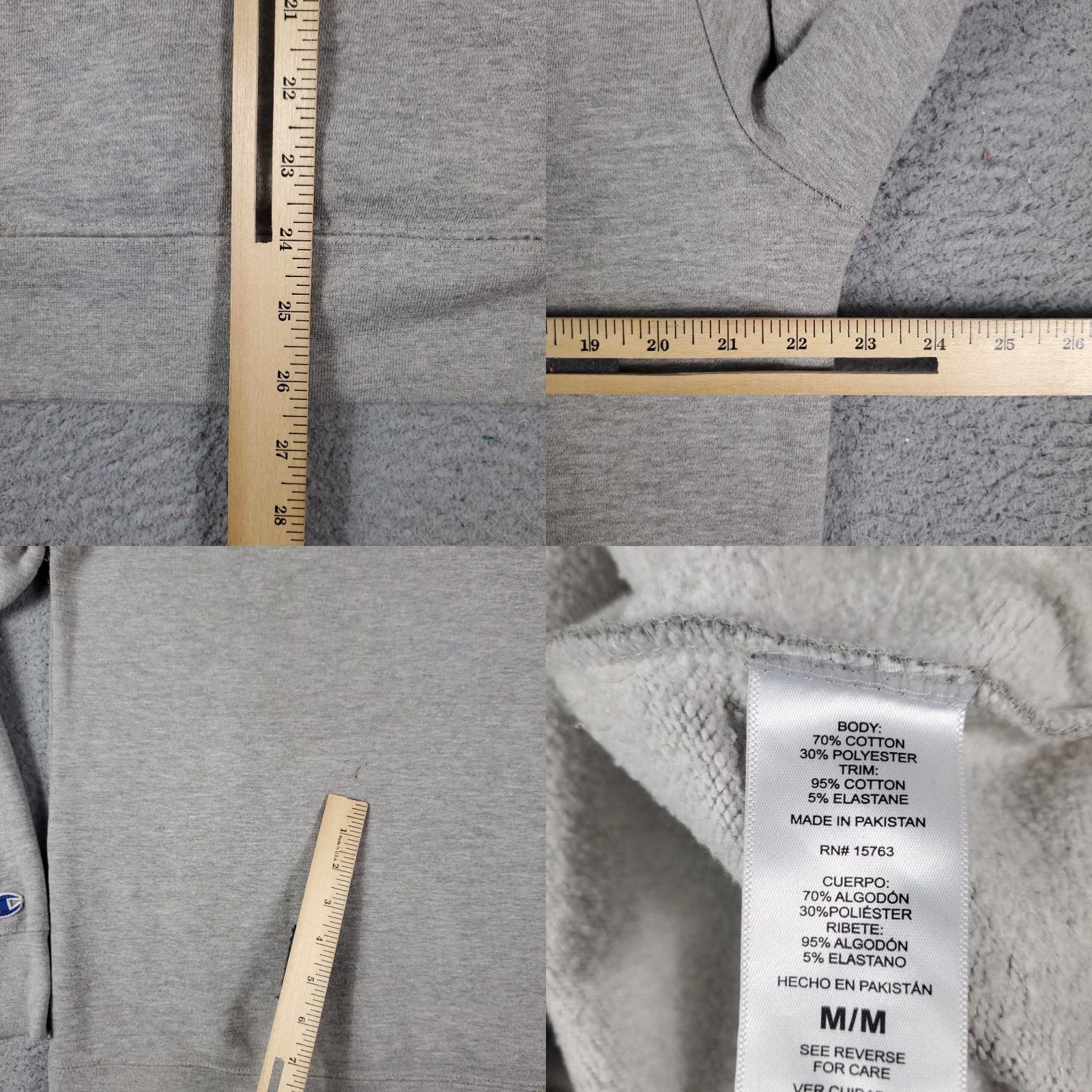 Champion VINTAGE Champion Hoodie Pullover Men Medium Gray Casual All Seasons Sports Size US M / EU 48-50 / 2 - 8 Thumbnail