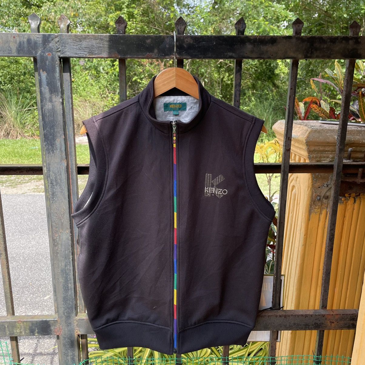 Designer × Kenzo × Vintage 🔥🇯🇵Vintage Kenzo Golf Embroidered Navajo Zipper Vests Jacket Size US S / EU 44-46 / 1 - 2 Thumbnail
