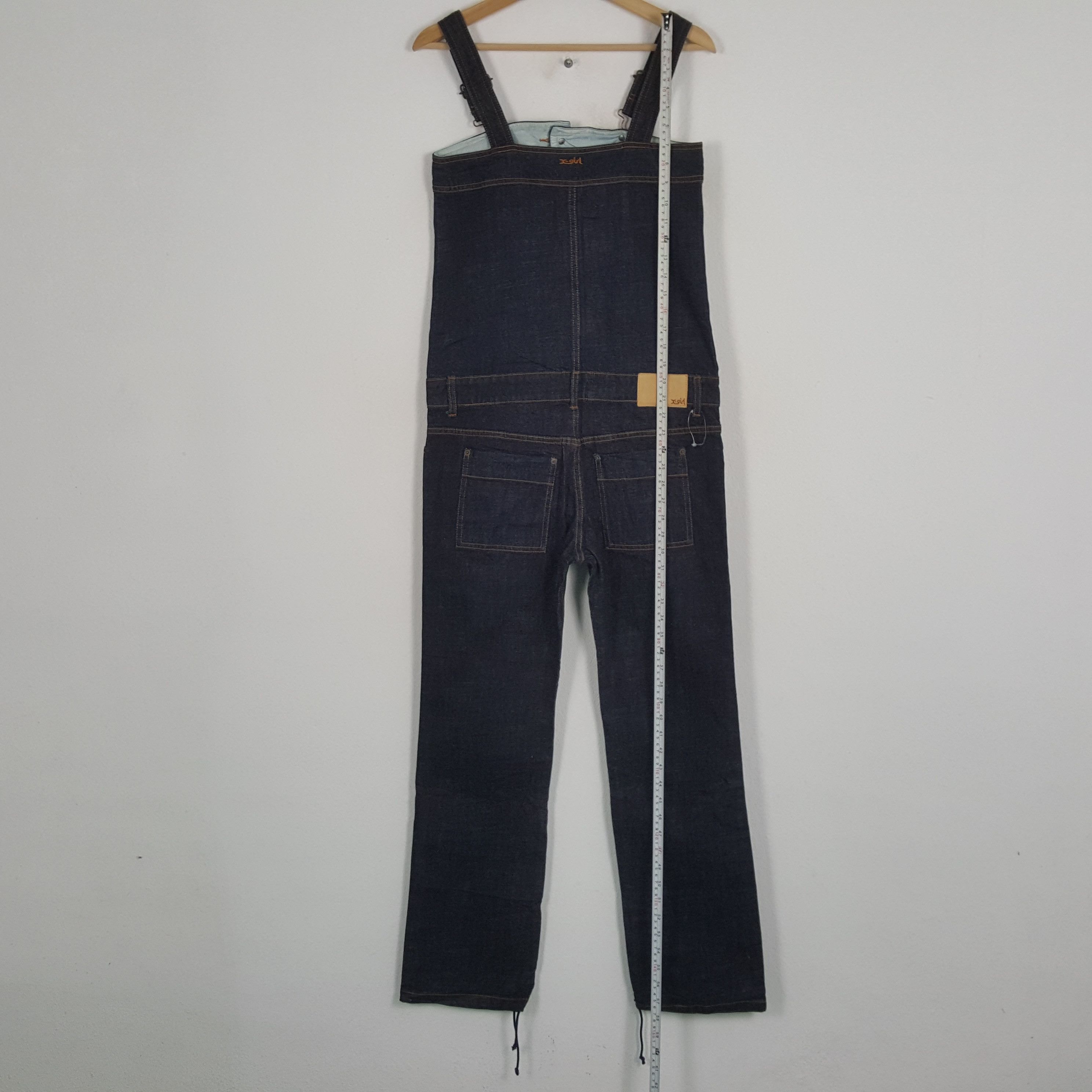 Vintage Vintage X-GIRL Japanese Fashion Brand Overall Denim Jeans Size 35" - 7 Thumbnail