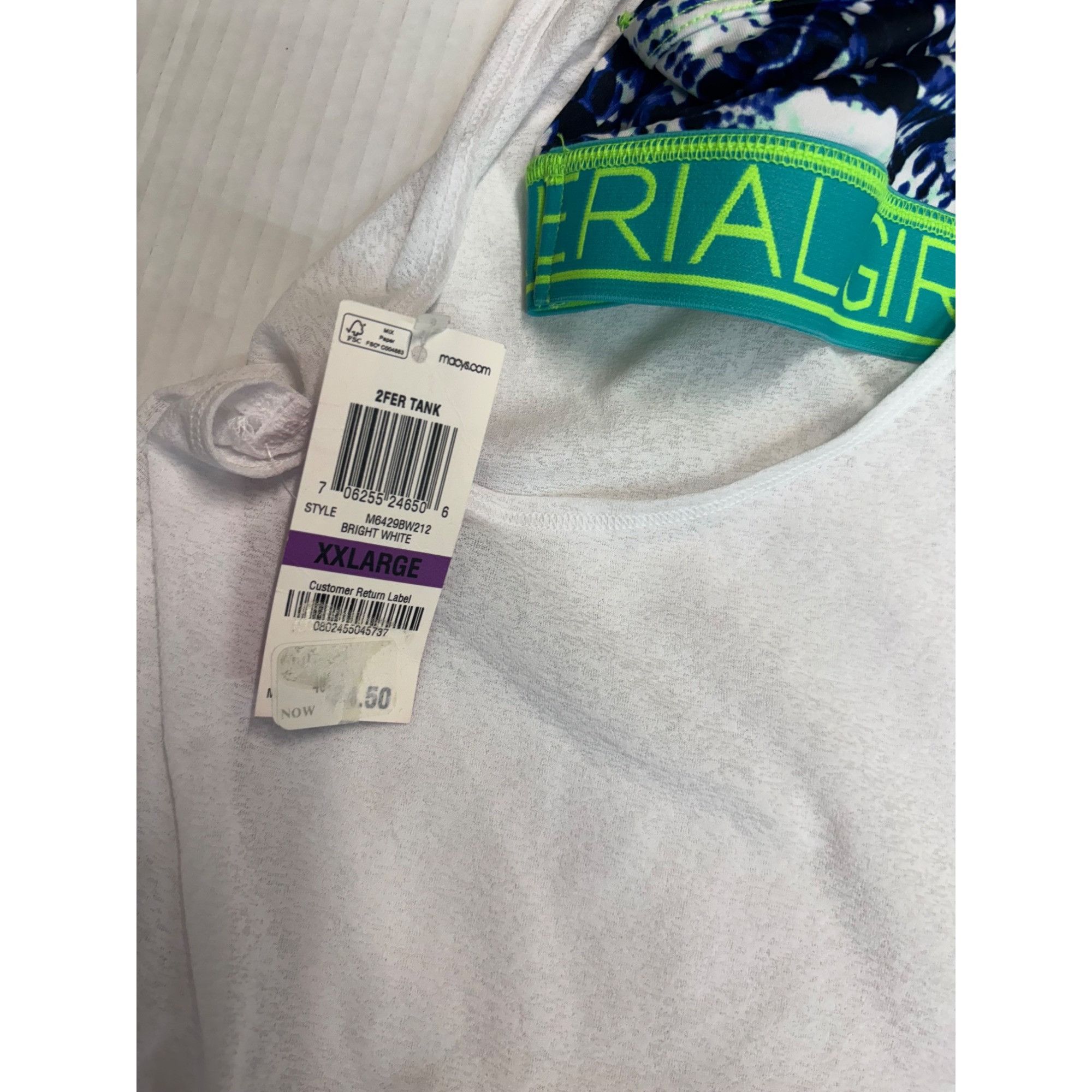 Other Material Girl Active Juniors' Layered-look Tank Top/ Bra Com Size XXL / US 16-18 / IT 52-54 - 8 Thumbnail