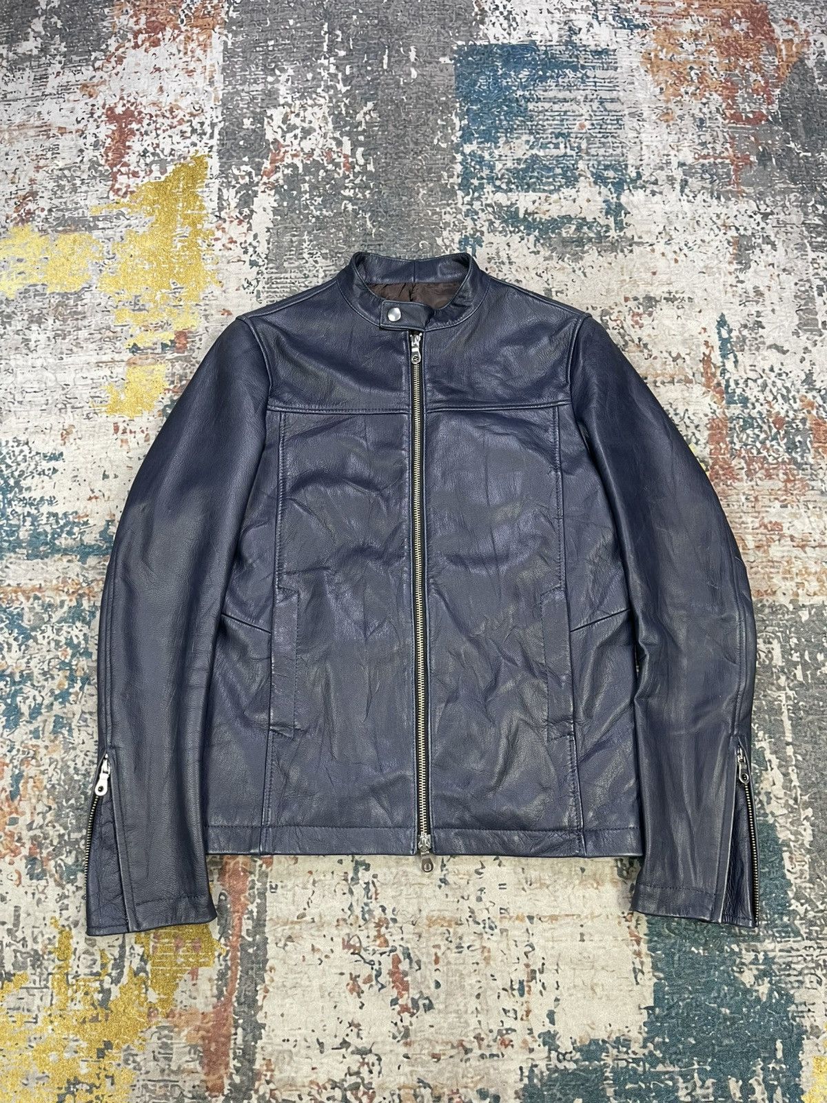 ABAHOUSE Abahouse Cafe Racer Goat Skin Leather Jacket Size US XS / EU 42 / 0 - 1 Thumbnail