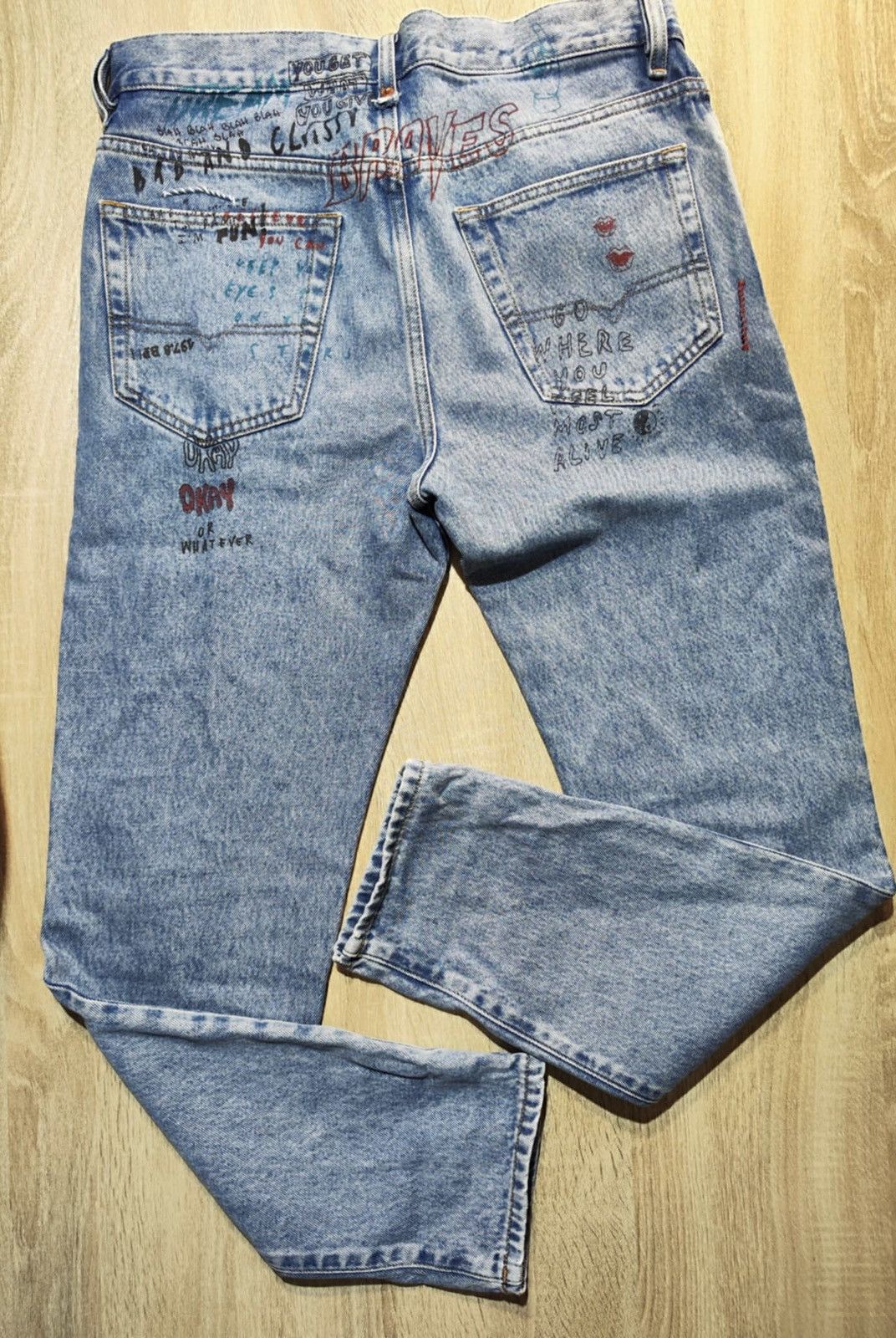 Diesel × Vintage Diesel Mharky slim skinny graffiti jeans size 31 Size US 31 - 11 Thumbnail