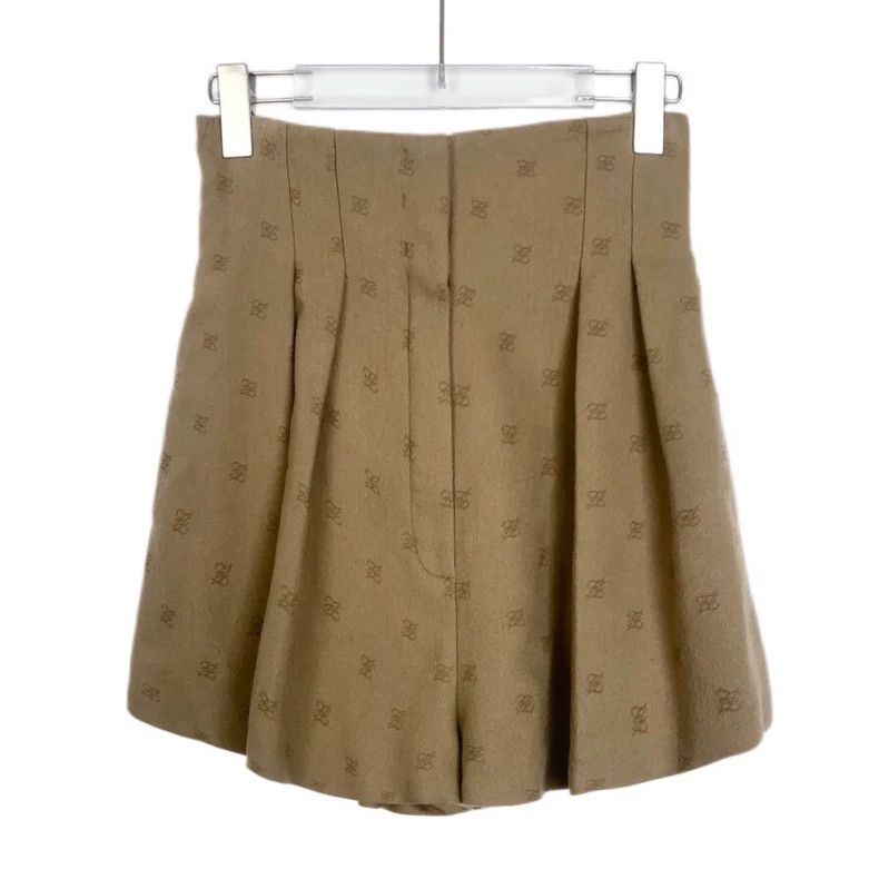 Fendi FENDI Logo print high-waist short pants Brown Size 36 Size 42" / US 20 - 1 Thumbnail