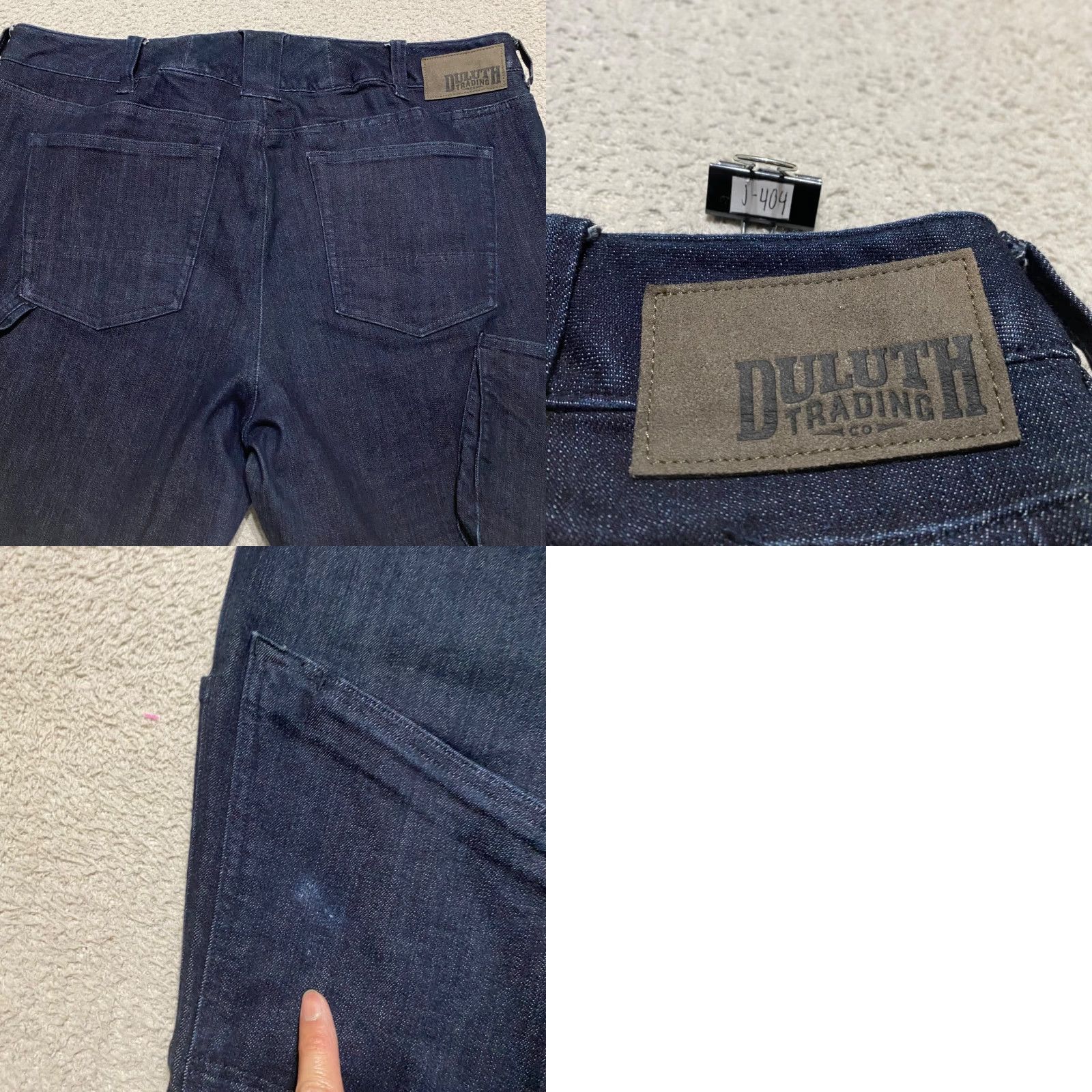 Denime Duluth Womens 18 Plus Jeans Blue Denim Carpenter Curvesetter Dark Wash Work Shirt Pants? Size 40" / US 18 - 9 Thumbnail