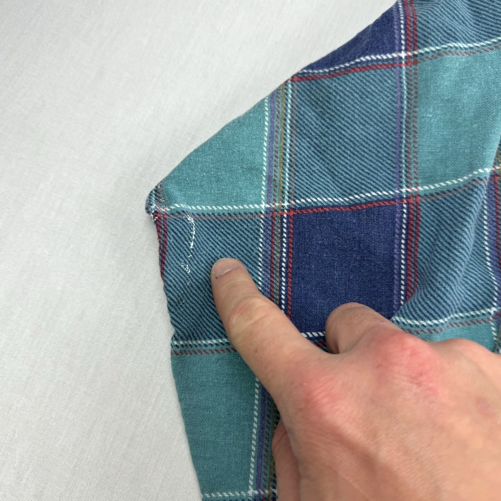 Vintage VINTAGE Woodland Flannel Shirt Adult 2XL Blue Plaid 90s Grunge Workwear Mens Size US XXL / EU 58 / 5 - 5 Thumbnail