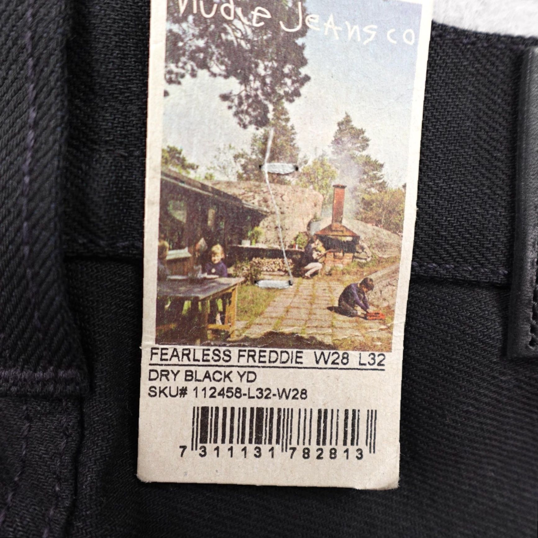 Nudie Jeans Nudie Jeans Co Slim Fit Jeans 28x32 Regular Button Fly Denim Black Fearless Freddie Men's Mature Mens 28x32 Slim Raw Denim Size US 28 / EU 44 - 7 Thumbnail