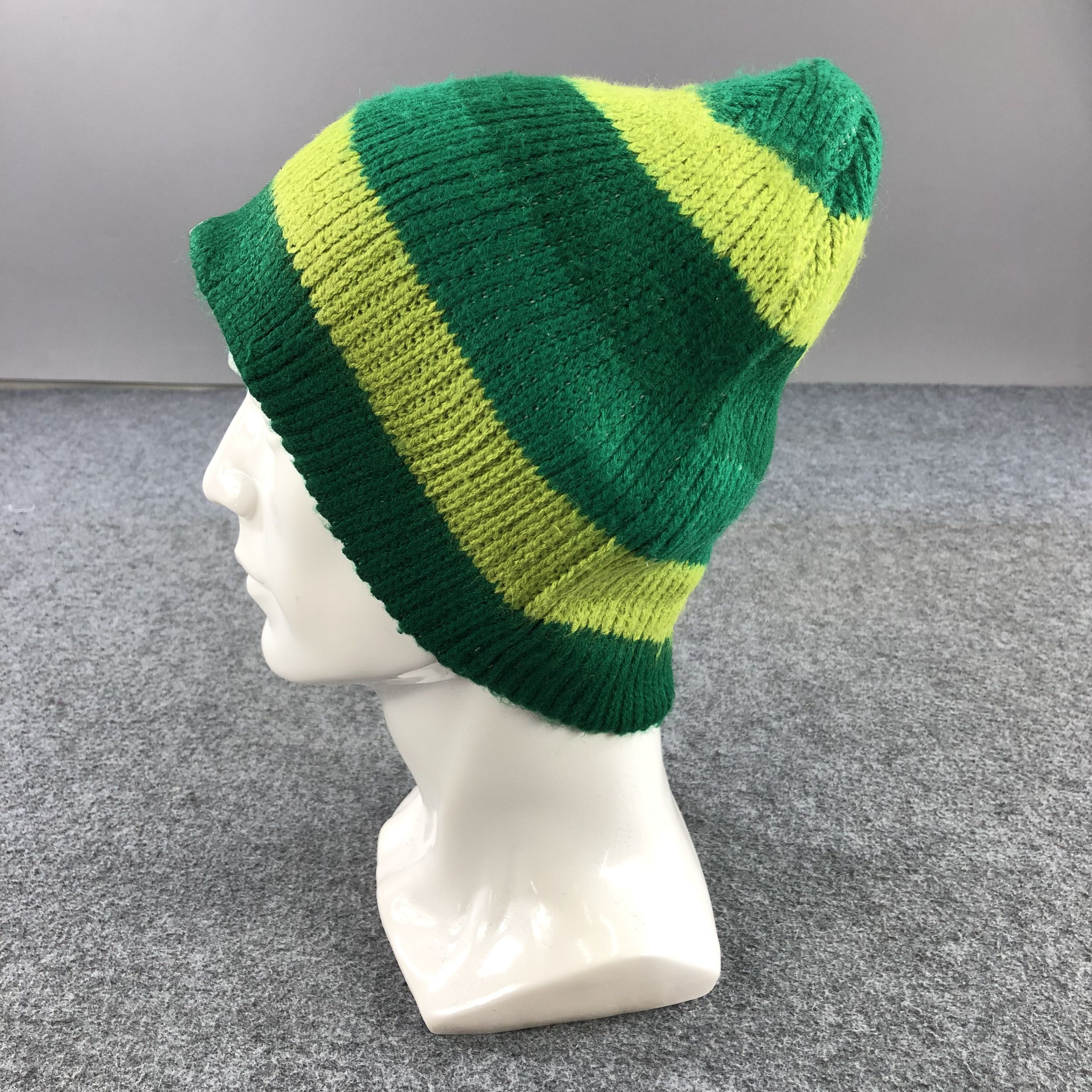 Coal Coal Green Stripes Beanie snowcap Snow Hat B268 Size ONE SIZE - 2 Thumbnail
