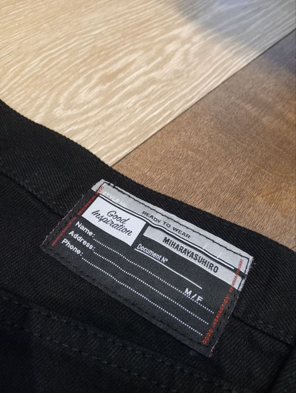 Maison MIHARA YASUHIRO GU MIHARAYASUHIRO GOOD INSPIRATION BLACK JEANS Size US 35 - 8 Thumbnail