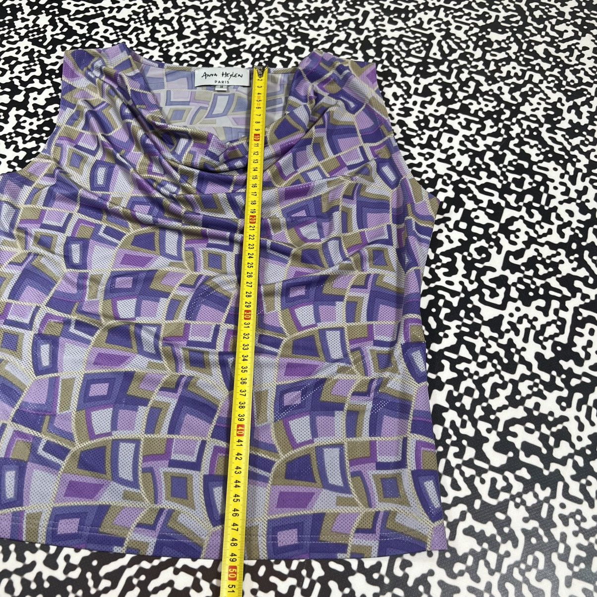 Japanese Brand Vintage Y2K Anna Heylen Paris Retro Abstract Style Tank Top Size M / US 6-8 / IT 42-44 - 14 Thumbnail